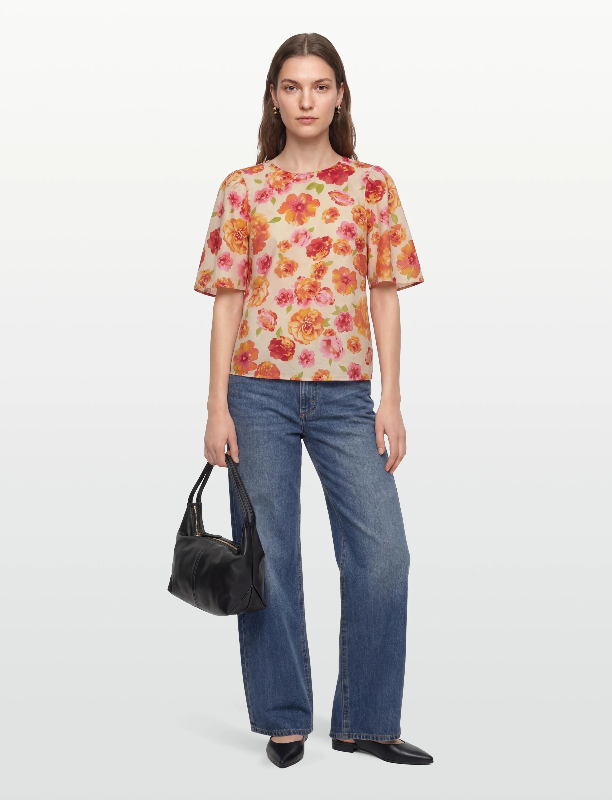 Vila - VIALINIA SOL O-NECK 2/4 TOP/LN - t-paidat - snow white - 0