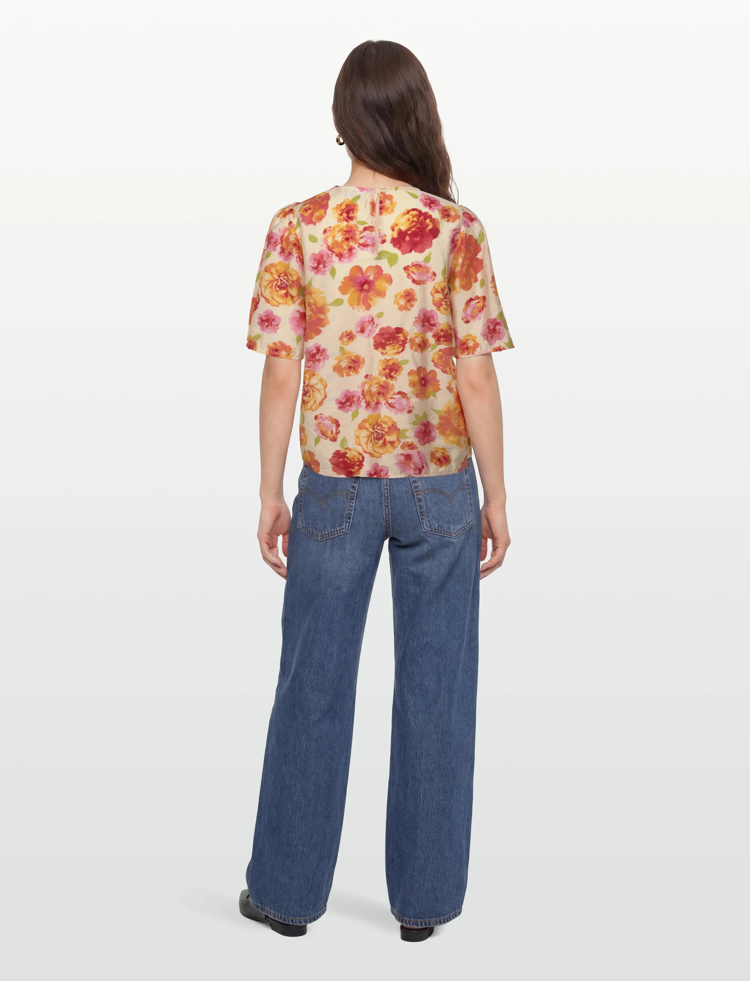 Vila - VIALINIA SOL O-NECK 2/4 TOP/LN - t-paidat - snow white - 4