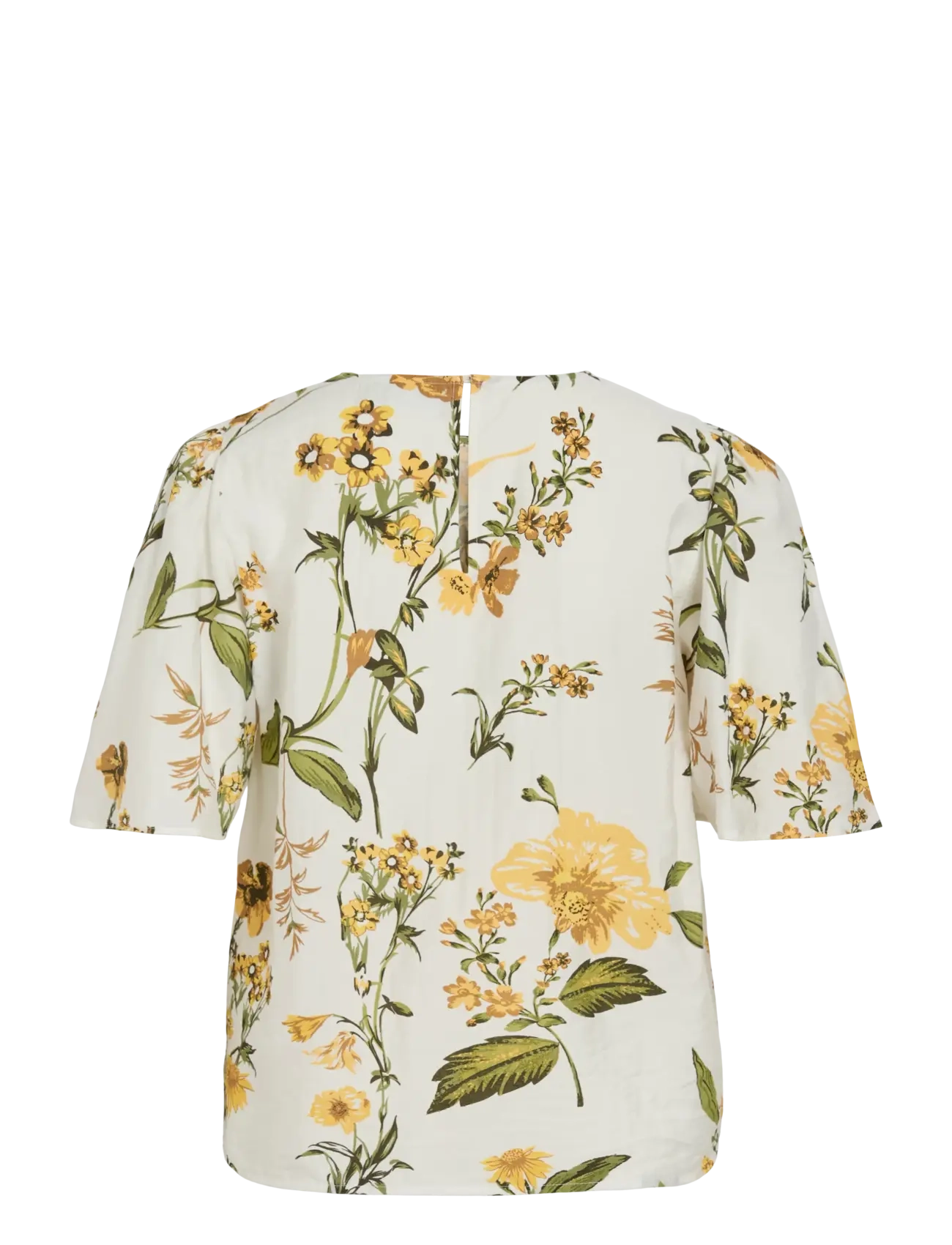 Vila - VIALINIA SOL O-NECK 2/4 TOP/LN - t-shirts - snow white - 1