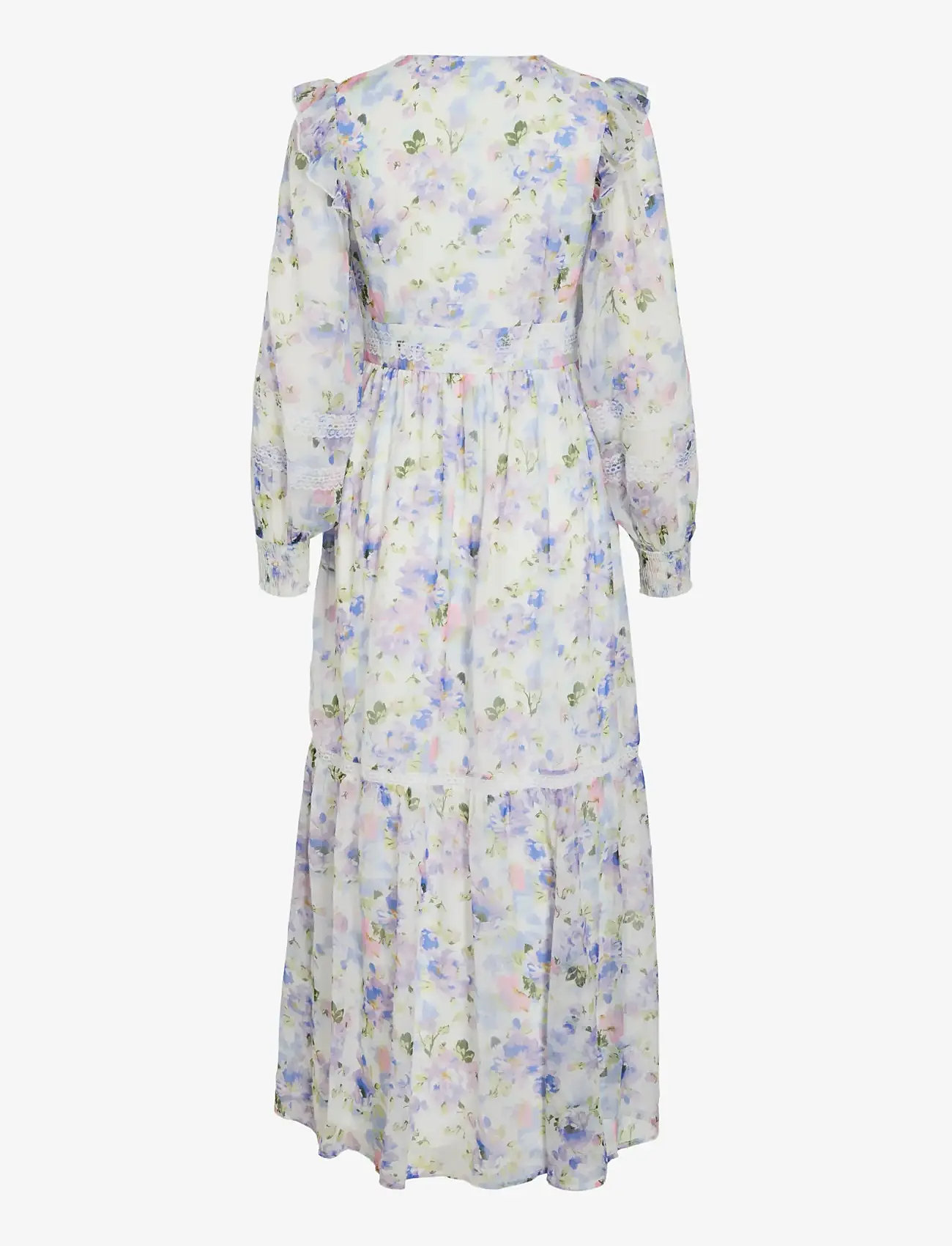 Vila - VIROMAN V-NECK L/S ANKLE DRESS/DC/KA - sommerkleider - cloud dancer - 2