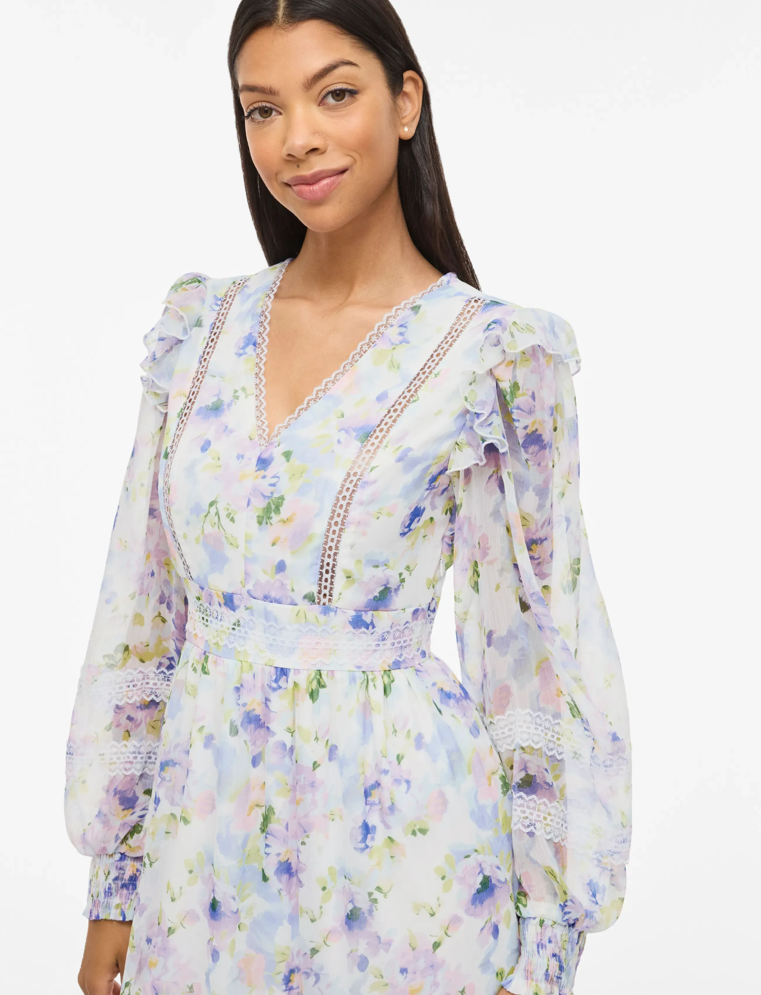 VILA Viroman V-Neck L/S Ankle Dress/Dc/Ka klänningar dam – bild 6