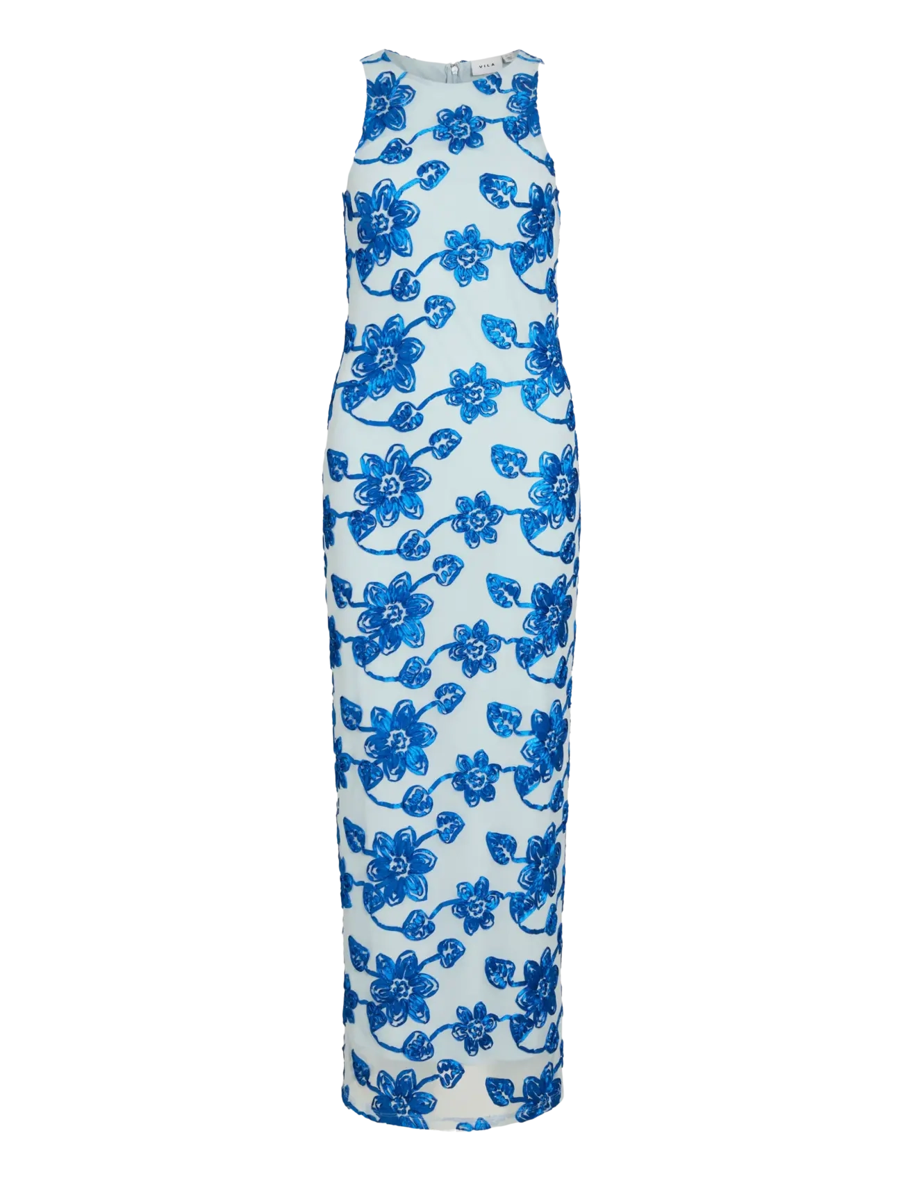 Vila VISAIL S/L O-NECK ANKLE DRESS/DC/KA - Maxikleider - NANTUCKET BREEZE / blue