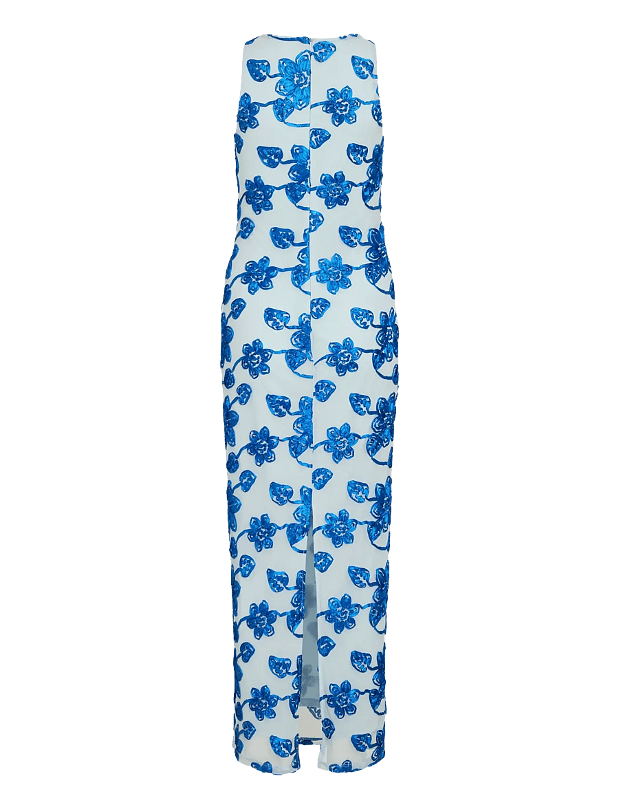 Vila - VISAIL S/L O-NECK ANKLE DRESS/DC/KA - festkjoler - nantucket breeze - 2