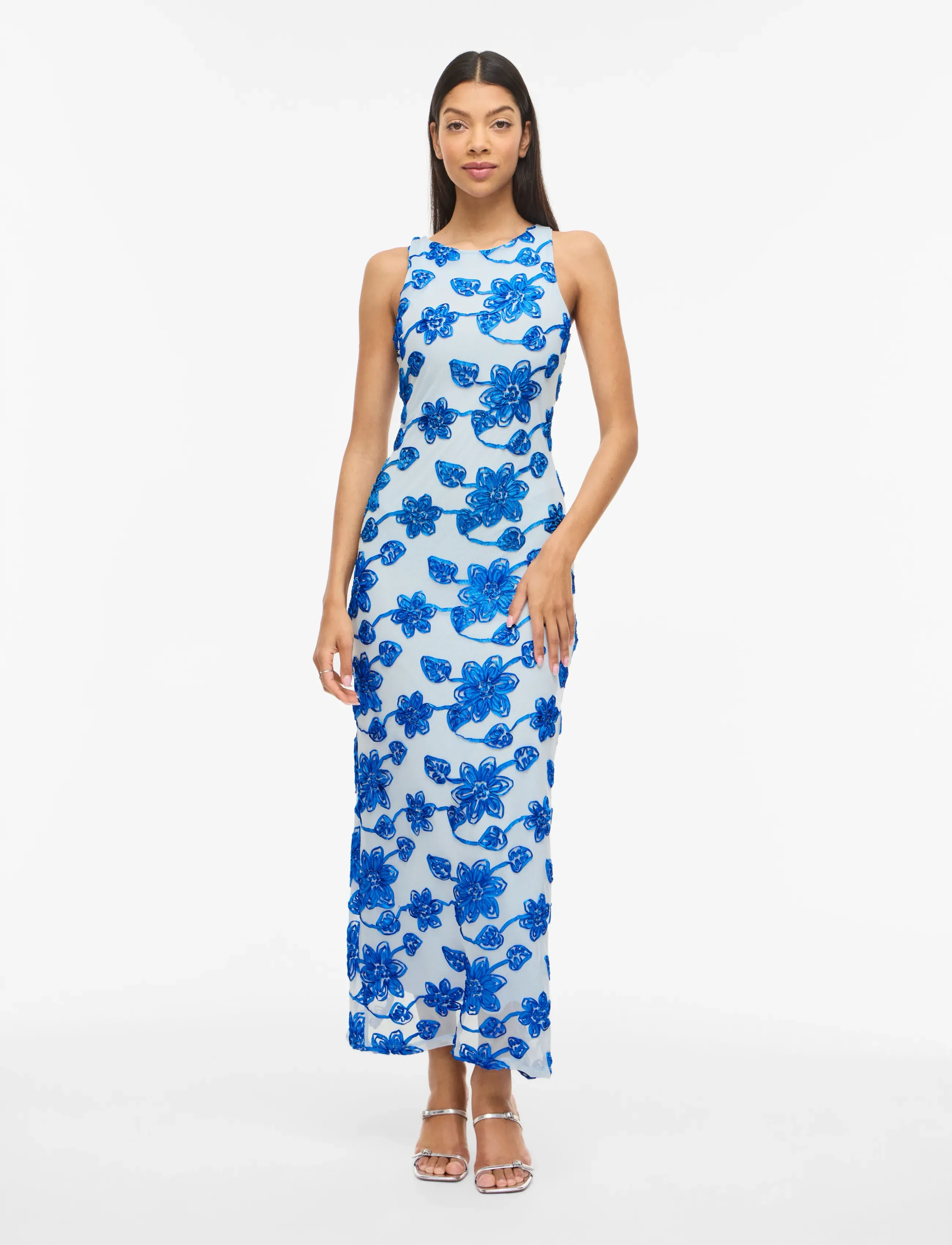 Vila VISAIL S/L O-NECK ANKLE DRESS/DC/KA - Bröllopsgäster - NANTUCKET BREEZE / blue