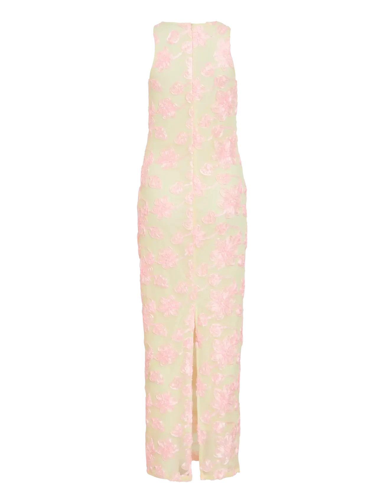 Vila - VISAIL S/L O-NECK ANKLE DRESS/DC/KA - festkjoler - pastel yellow - 2