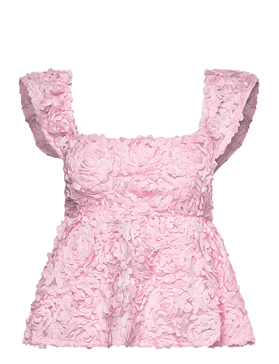 Vila VIROSIE S/L SQUARE NECK TOP/DC/RN - Visa allt - CHERRY BLOSSOM / pink/rose