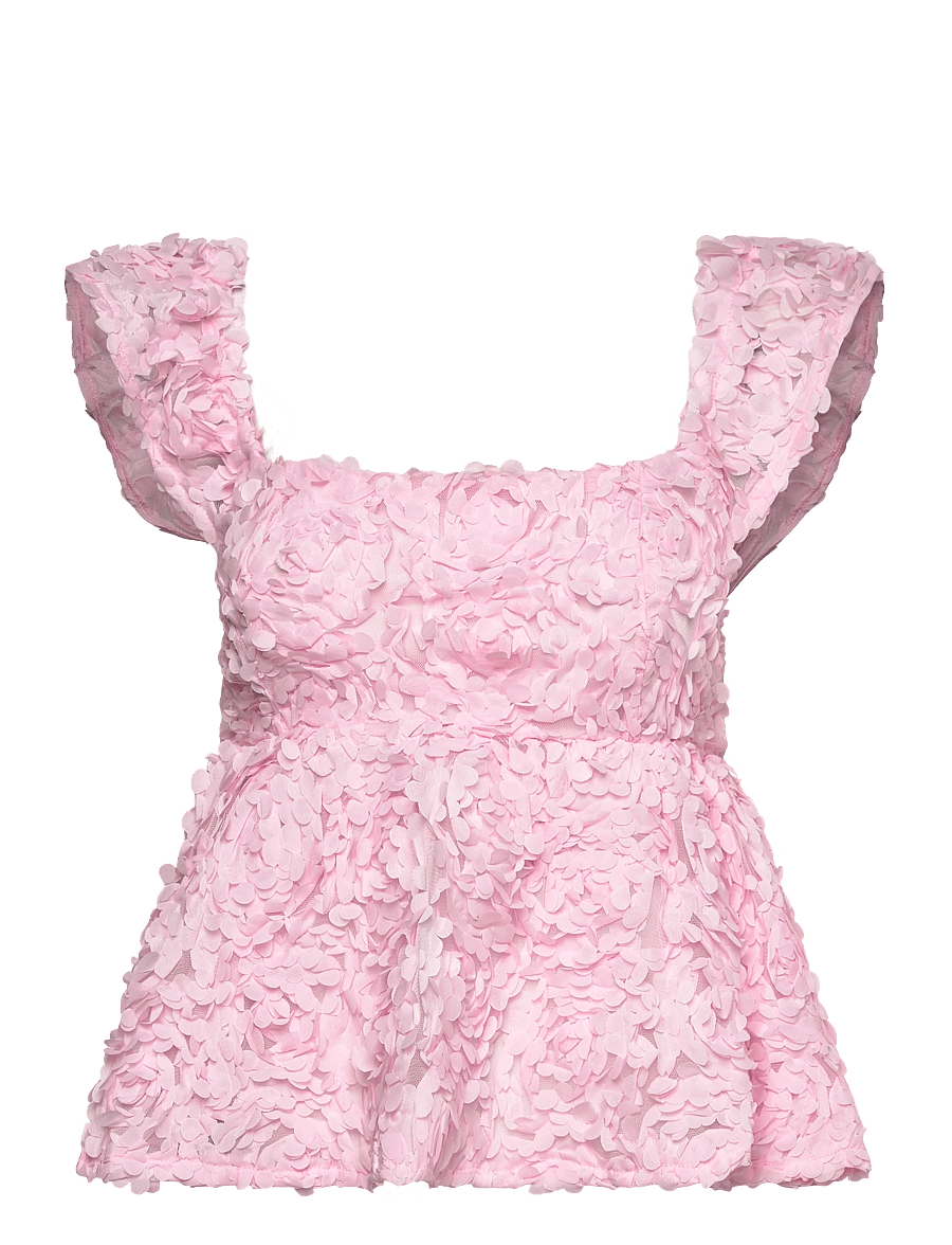 Vila - VIROSIE S/L SQUARE NECK TOP/DC/RN - topi bez piedurknēm - cherry blossom - 0