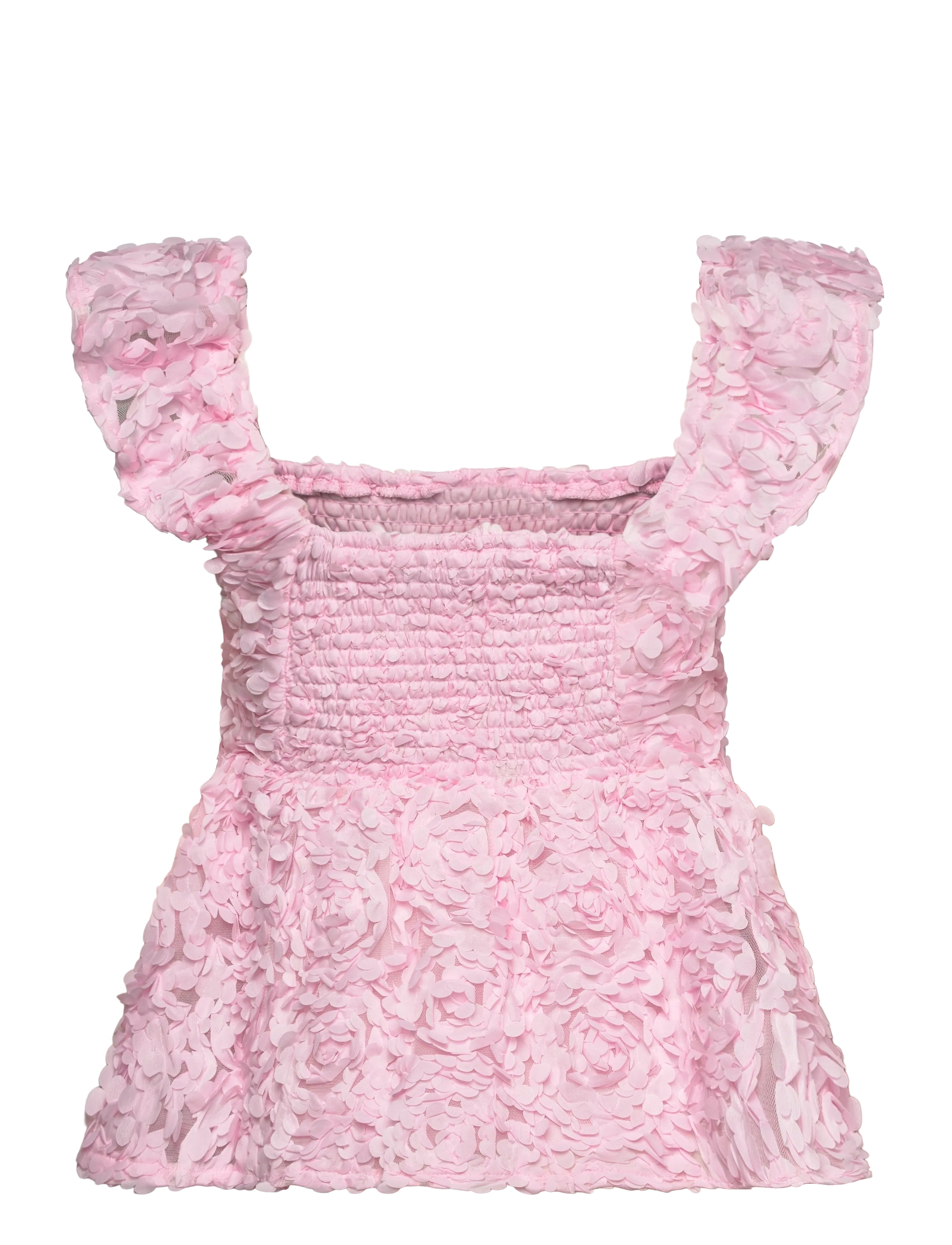 Vila - VIROSIE S/L SQUARE NECK TOP/DC/RN - topi bez piedurknēm - cherry blossom - 1