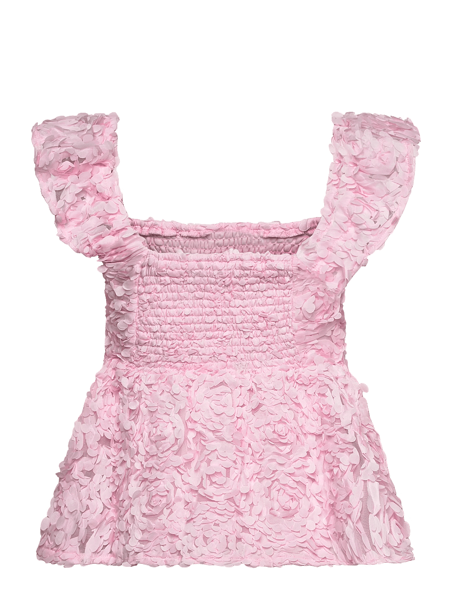 Vila - VIROSIE S/L SQUARE NECK TOP/DC/RN - topi bez piedurknēm - cherry blossom - 1