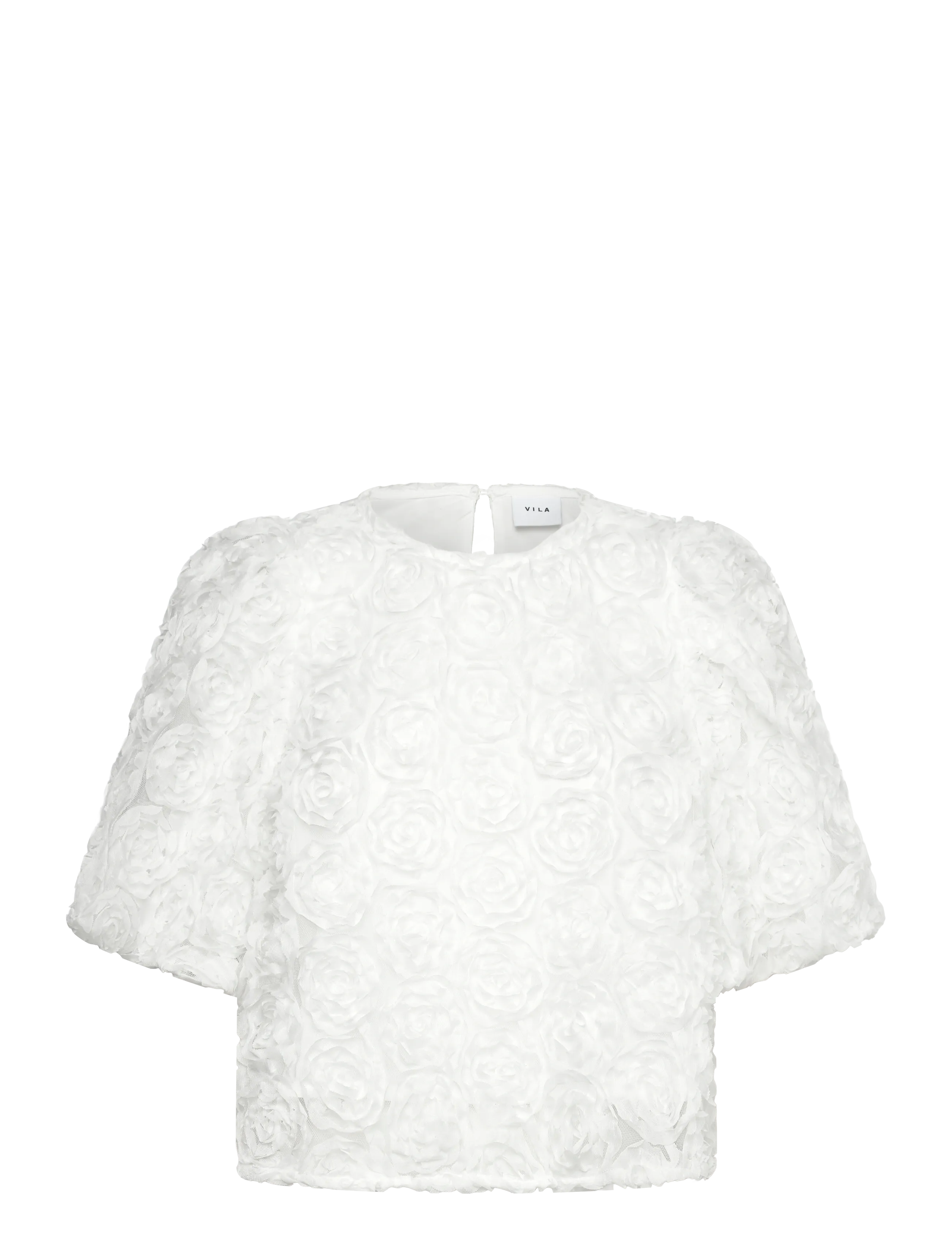 VILA Viglory S/S O-Neck Oberteil/Dc/Ka Weiß - 34 - Damen