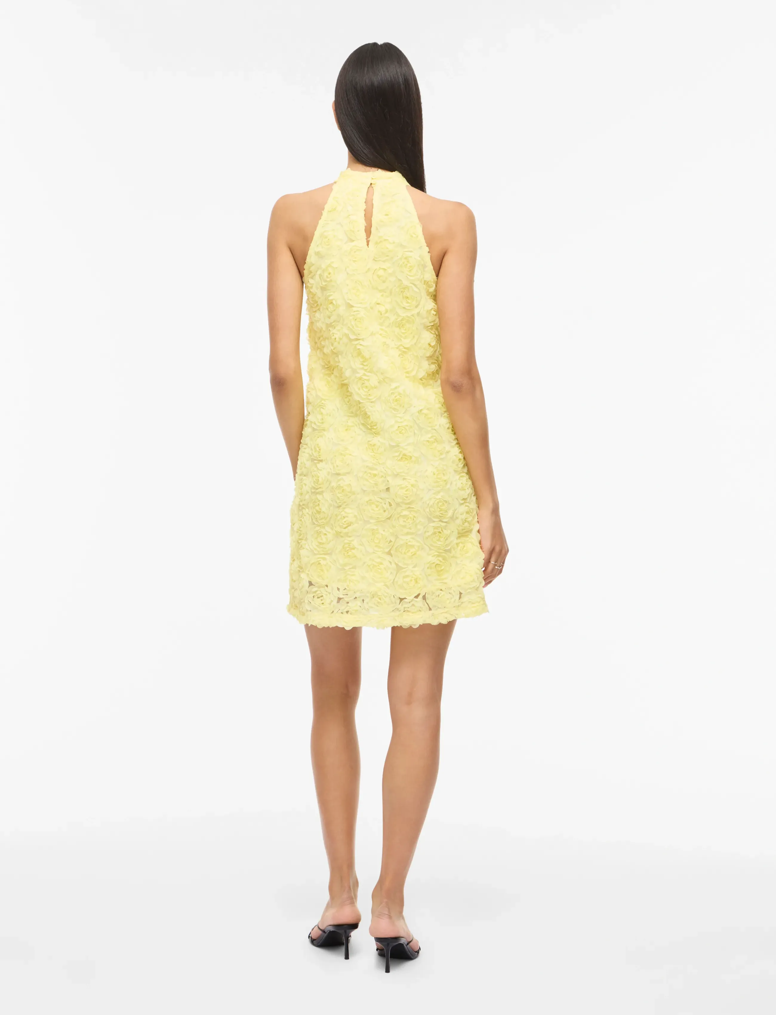 Vila - VIGLORY HALTER NECK SHORT DRESS/DC/KA - pastel yellow - 3