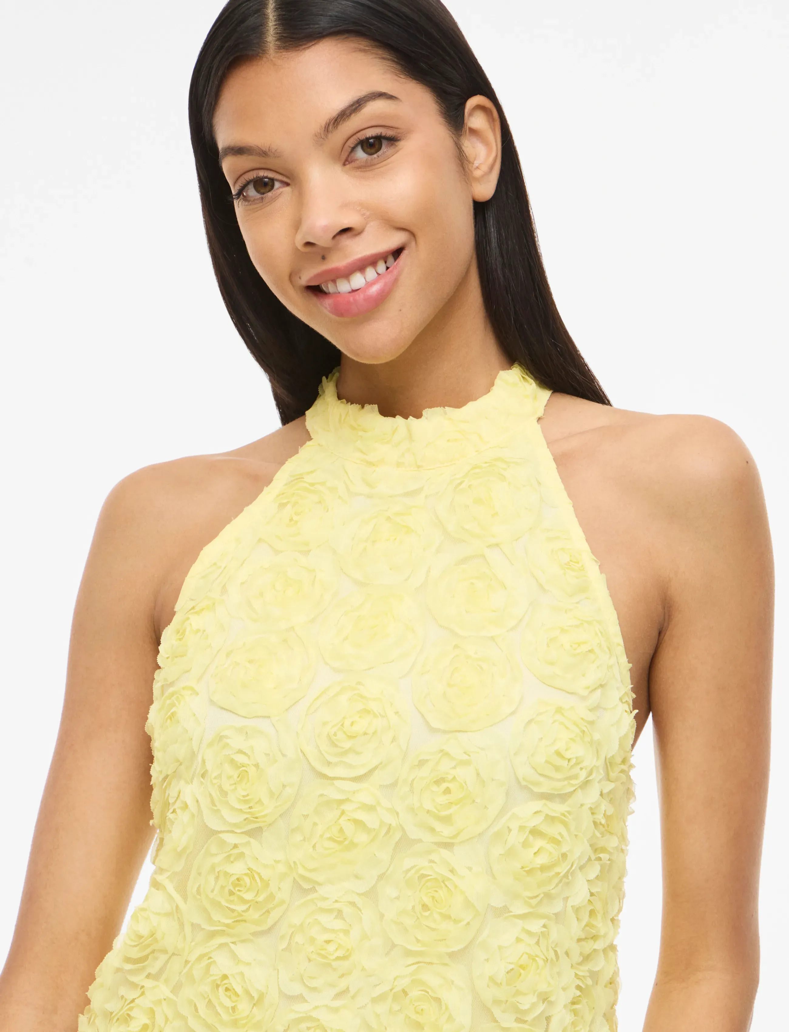 Vila - VIGLORY HALTER NECK SHORT DRESS/DC/KA - pastel yellow - 5