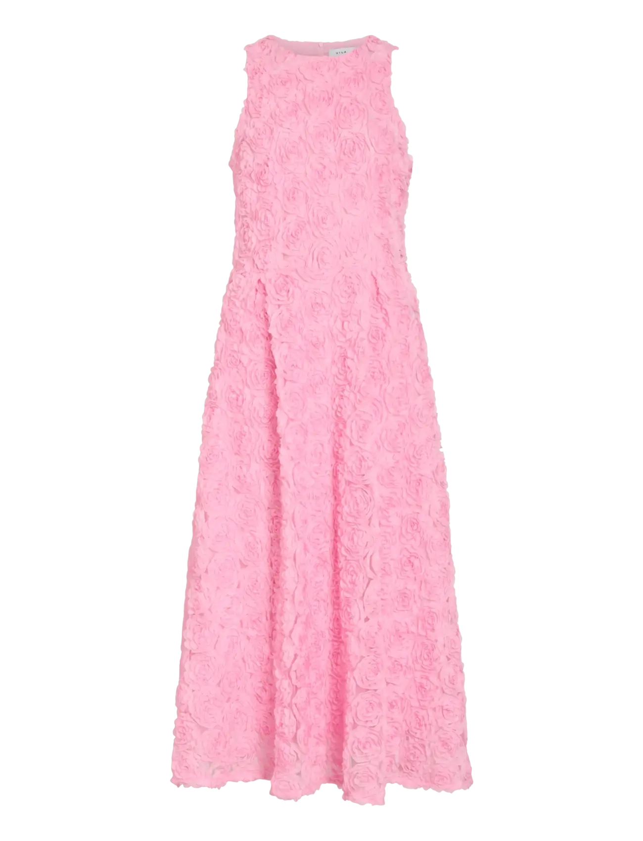 Vila VIGLORY S/L O-NECK ANKLE DRESS/DC/KA - Vila - BONBON / pink/rose