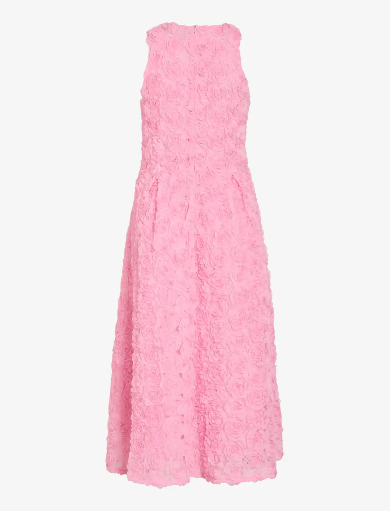 Vila - VIGLORY S/L O-NECK ANKLE DRESS/DC/KA - maxi kjólar - bonbon - 2
