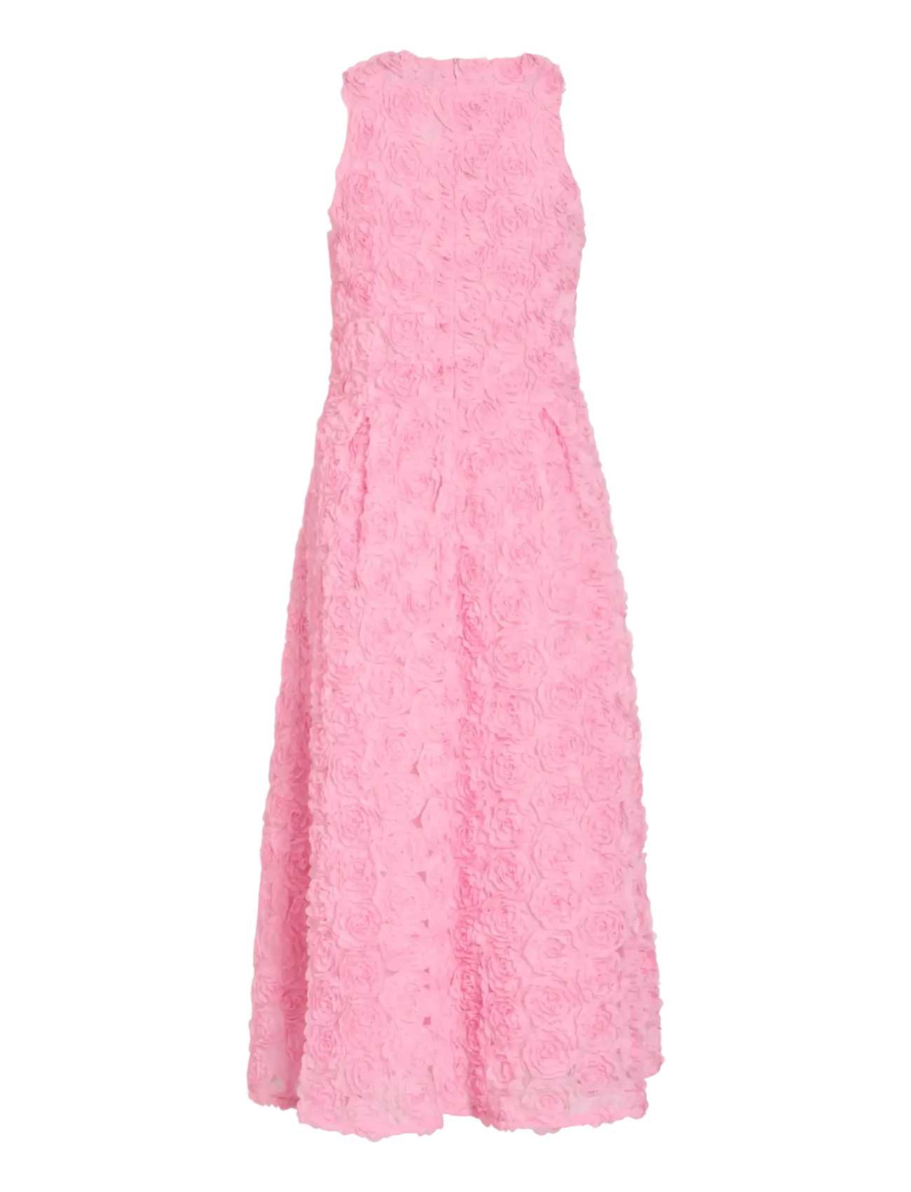 Vila - VIGLORY S/L O-NECK ANKLE DRESS/DC/KA - maxi-jurken - bonbon - 2