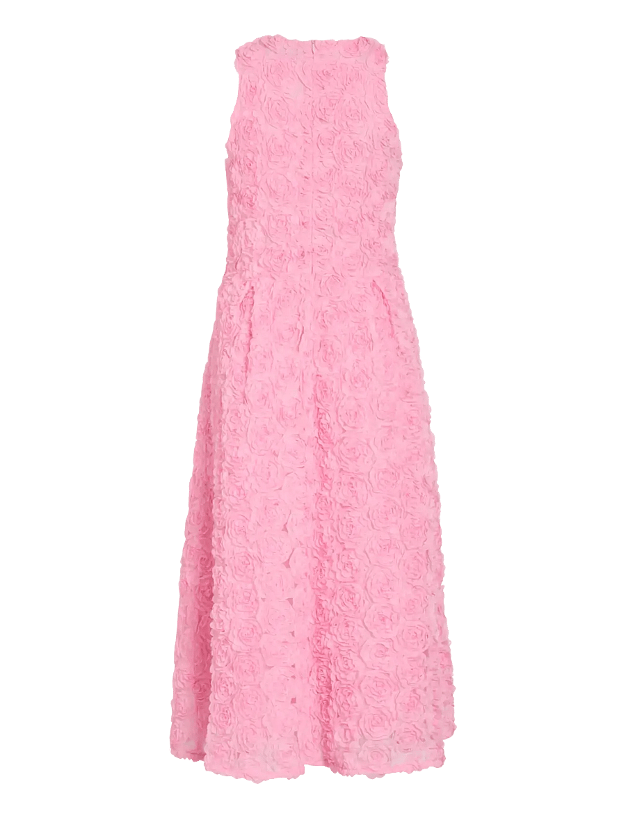 Vila - VIGLORY S/L O-NECK ANKLE DRESS/DC/KA - maxi-jurken - bonbon - 2