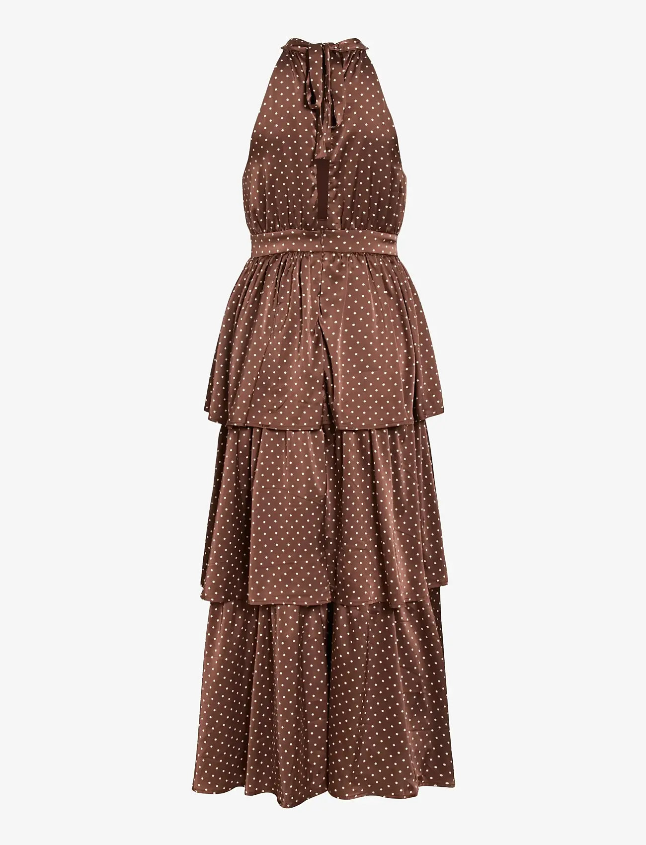 Vila - VIKIMMIE HALTERNECK ANKLE DRESS/DC/KA - maxi kjoler - shaved chocolate - 2