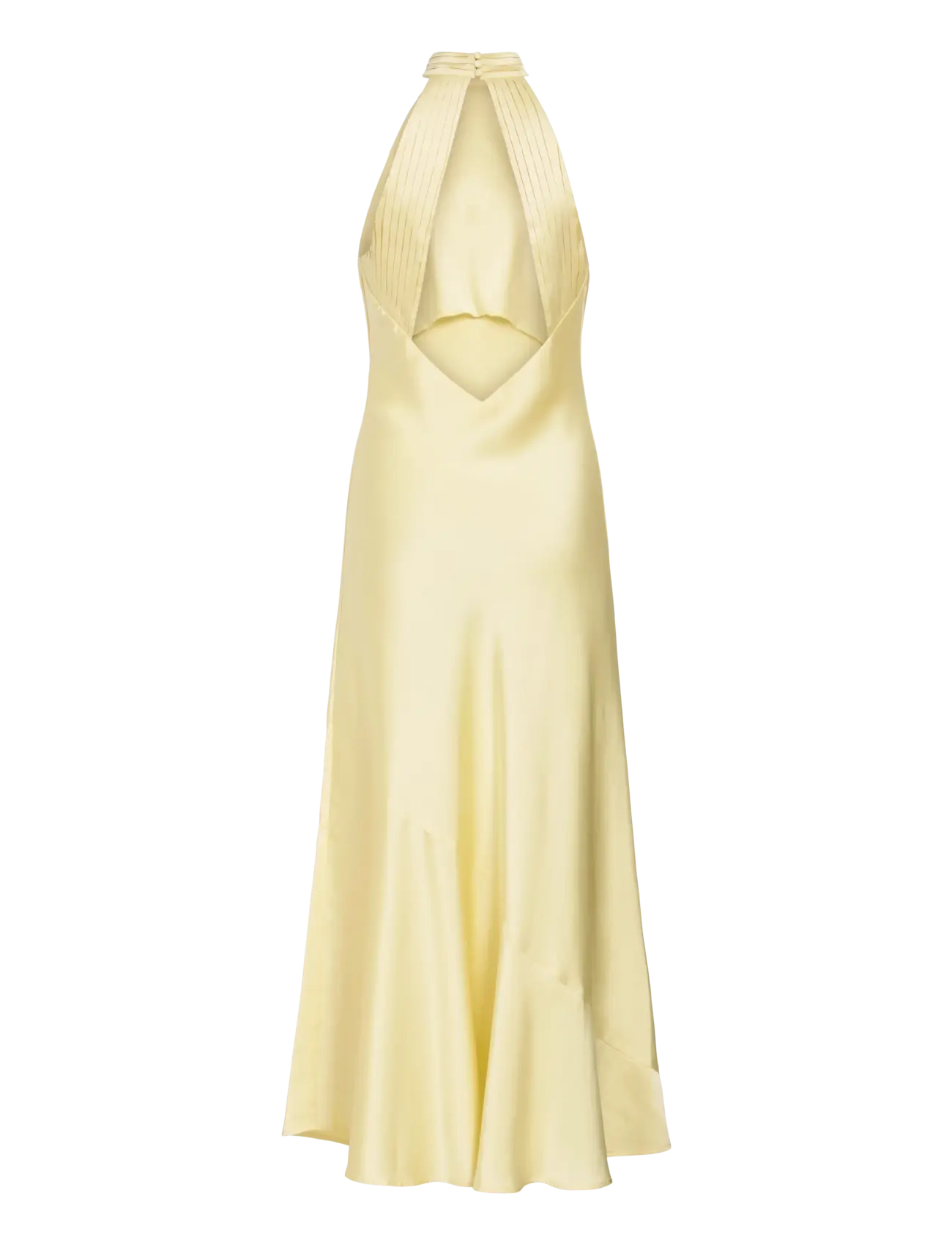 Vila - VIBEA HALTERNECK ANKLE DRESS/DC/KA/BFS - slip dresses - pastel yellow - 2
