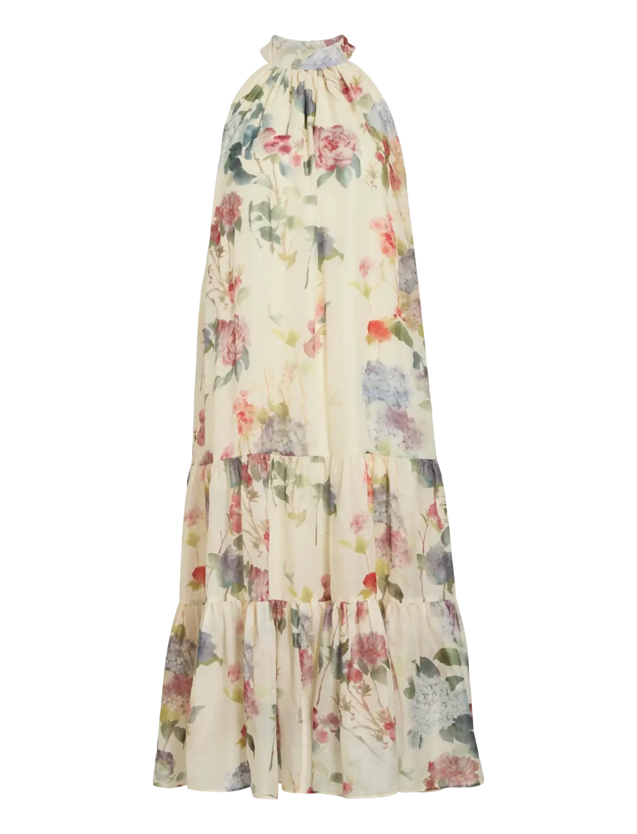 VILA Vinia S/L Halterneck Midi Kleid/Dc/Ka Patterned - 42 - Damen