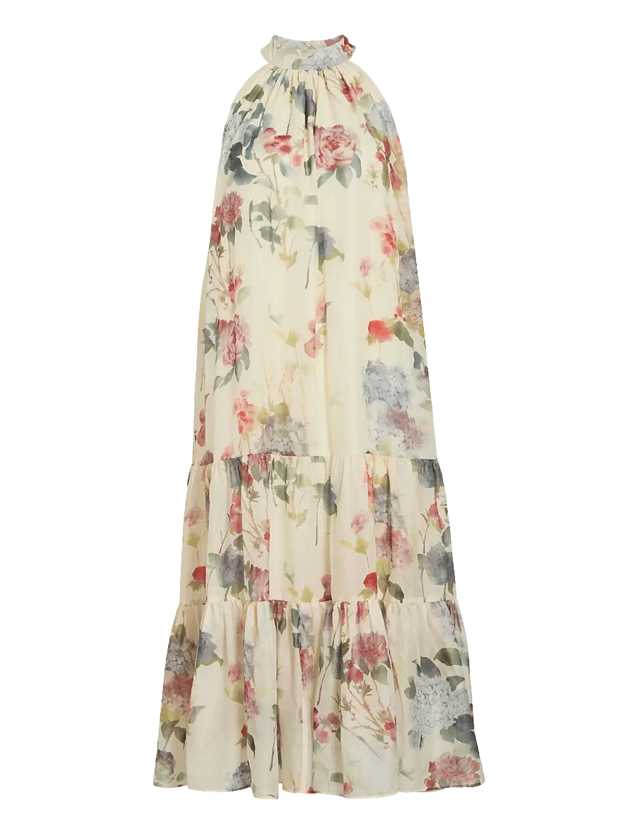 Vila - VINIA S/L HALTERNECK MIDI DRESS/DC/KA - robes d'été - birch - 1