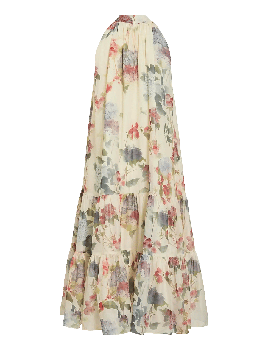 Vila - VINIA S/L HALTERNECK MIDI DRESS/DC/KA - robes d'été - birch - 2