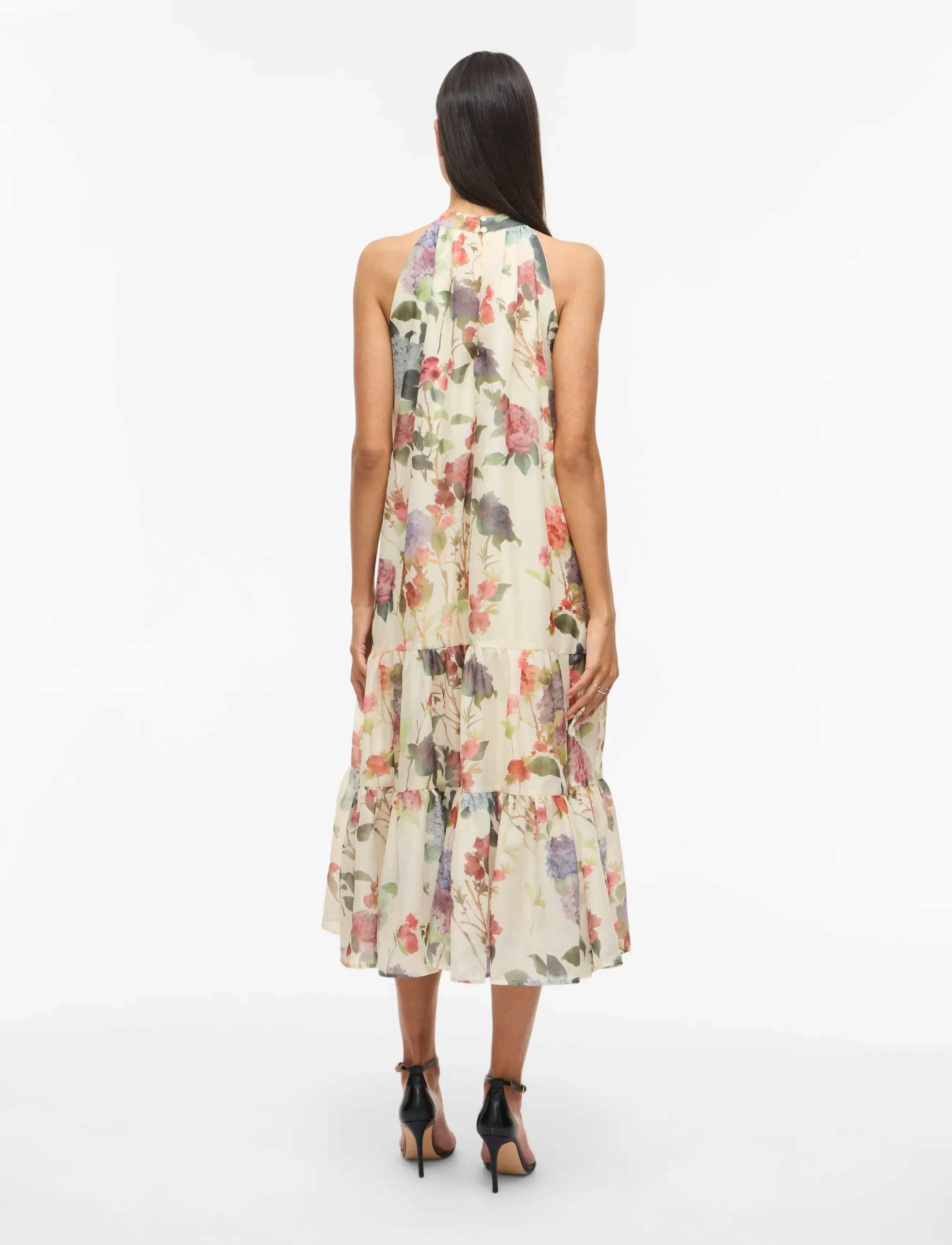 Vila - VINIA S/L HALTERNECK MIDI DRESS/DC/KA - birch - 3