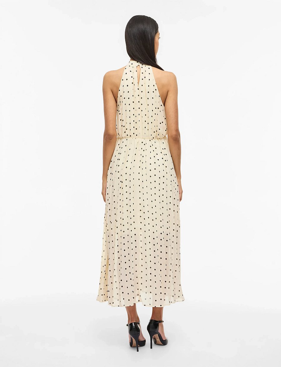 Vila - VIMICADA HALTERNECK ANKLE DRESS/DC/KA - maxikleider - birch - 3
