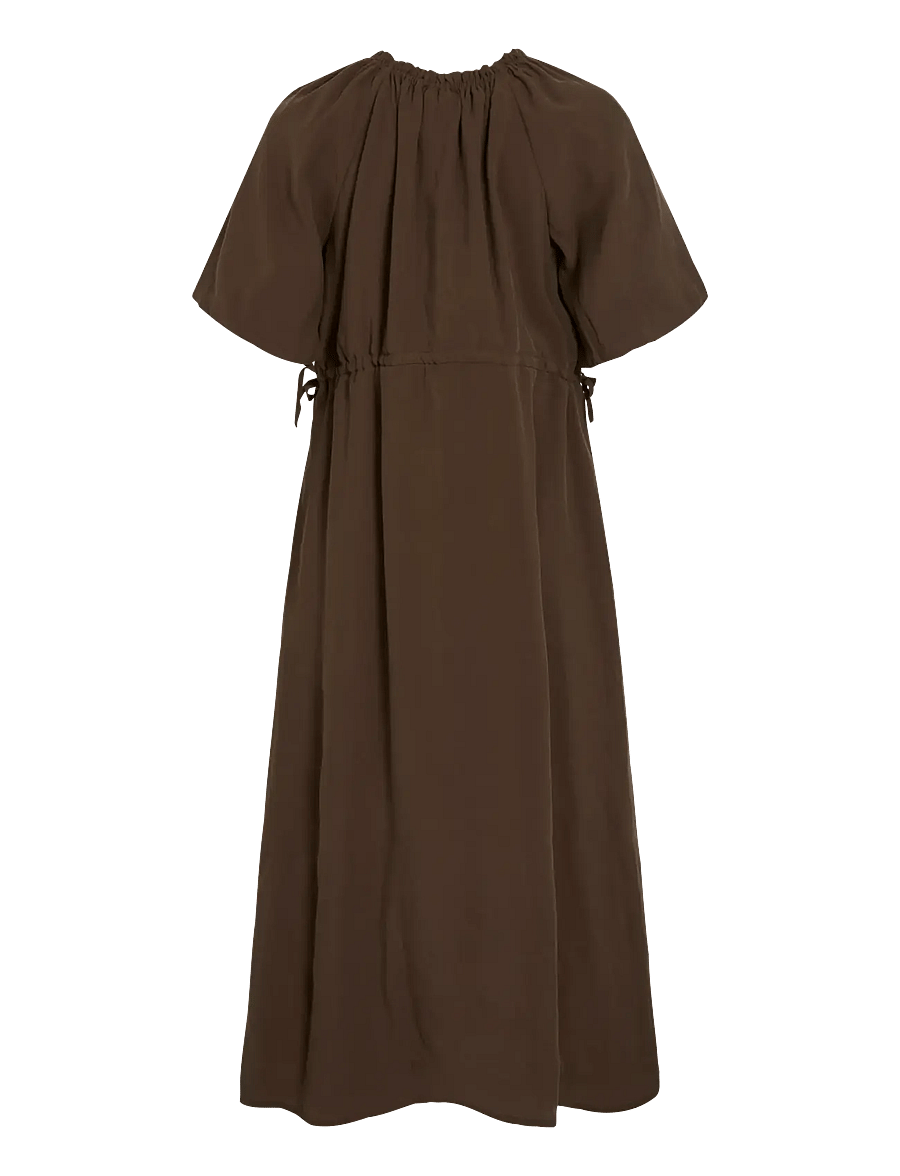 Vila - VIHEKLA O-NECK 2/4 MIDI DRESS - vidutinio ilgio suknelės - slate black - 1