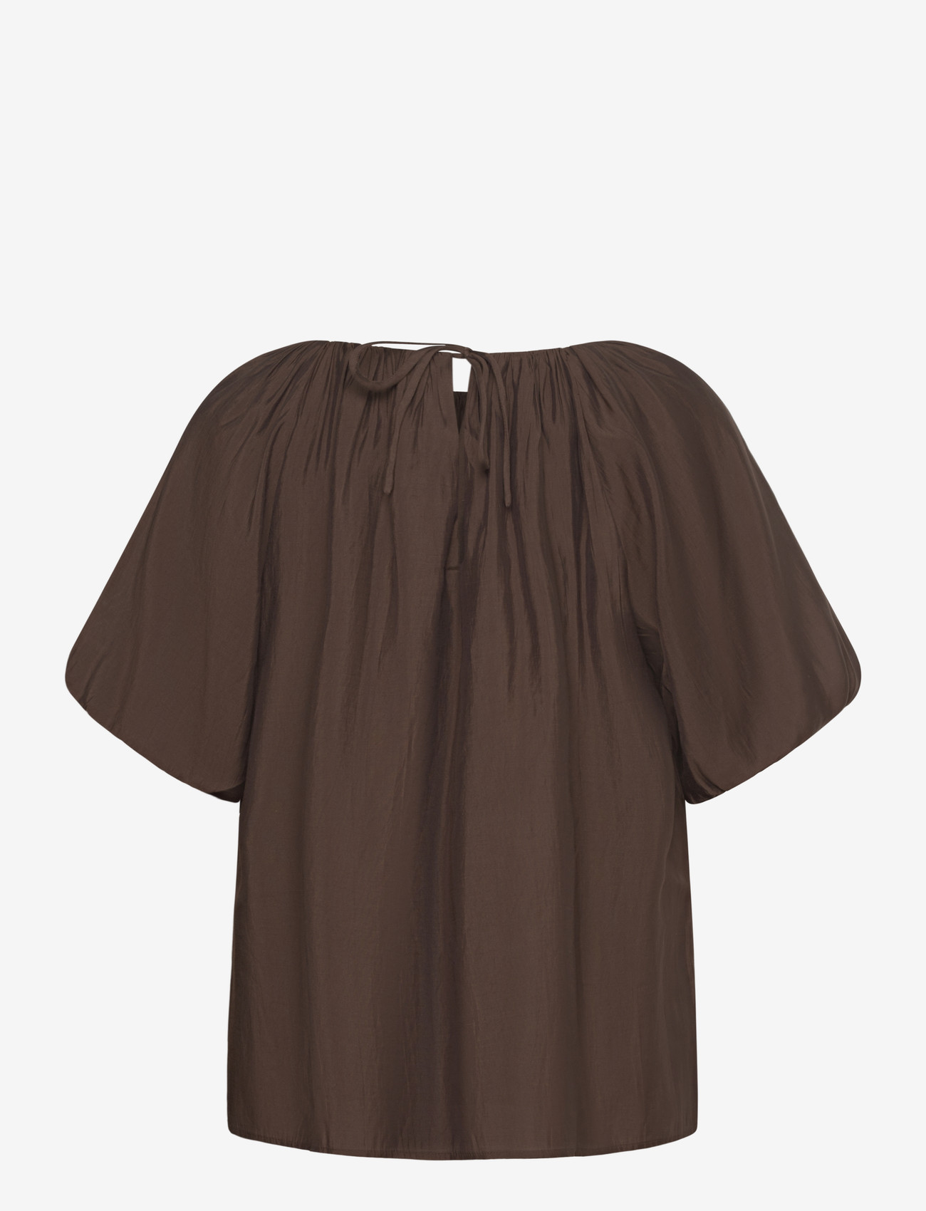 Vila - VIHEKLA BOAT NECK 2/4 TOP - lühikeste varrukatega pluusid - slate black - 1