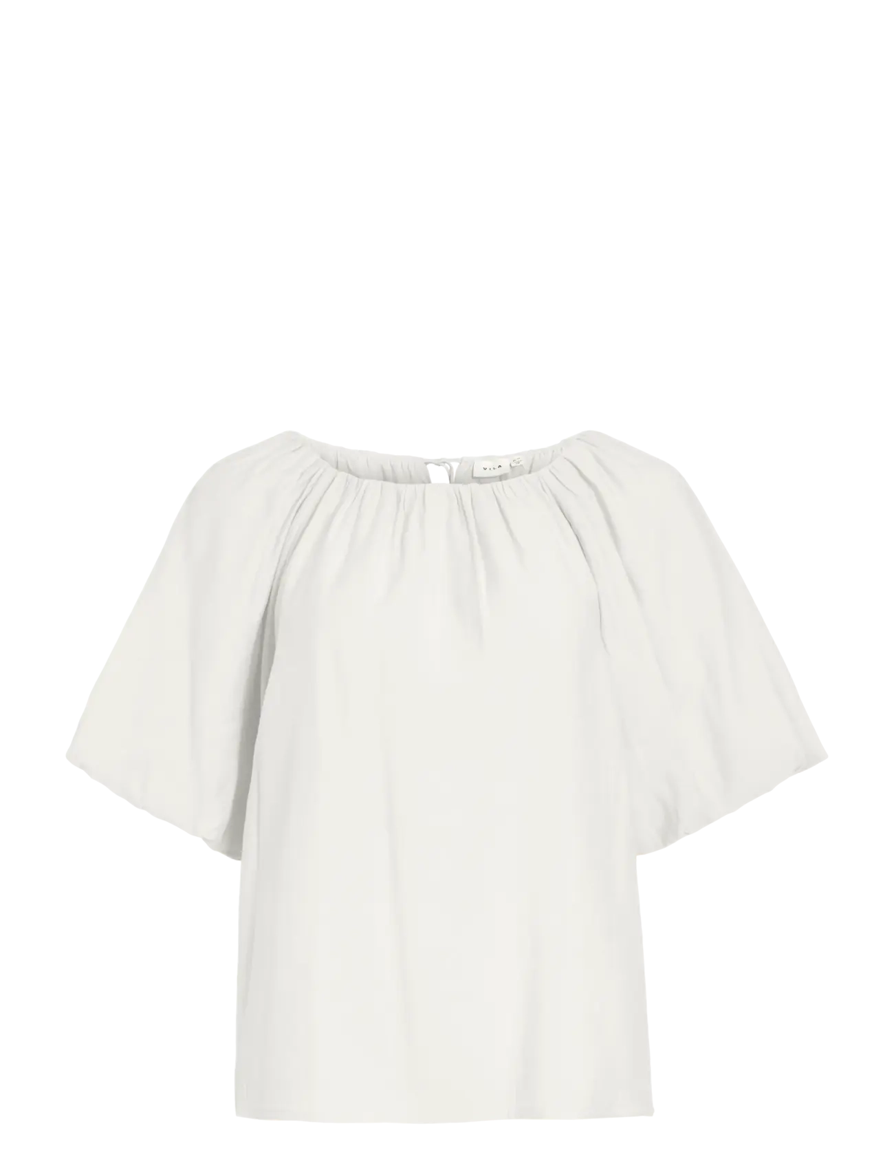 Vila VIHEKLA BOAT NECK 2/4 TOP - Uutuudet - SNOW WHITE / white