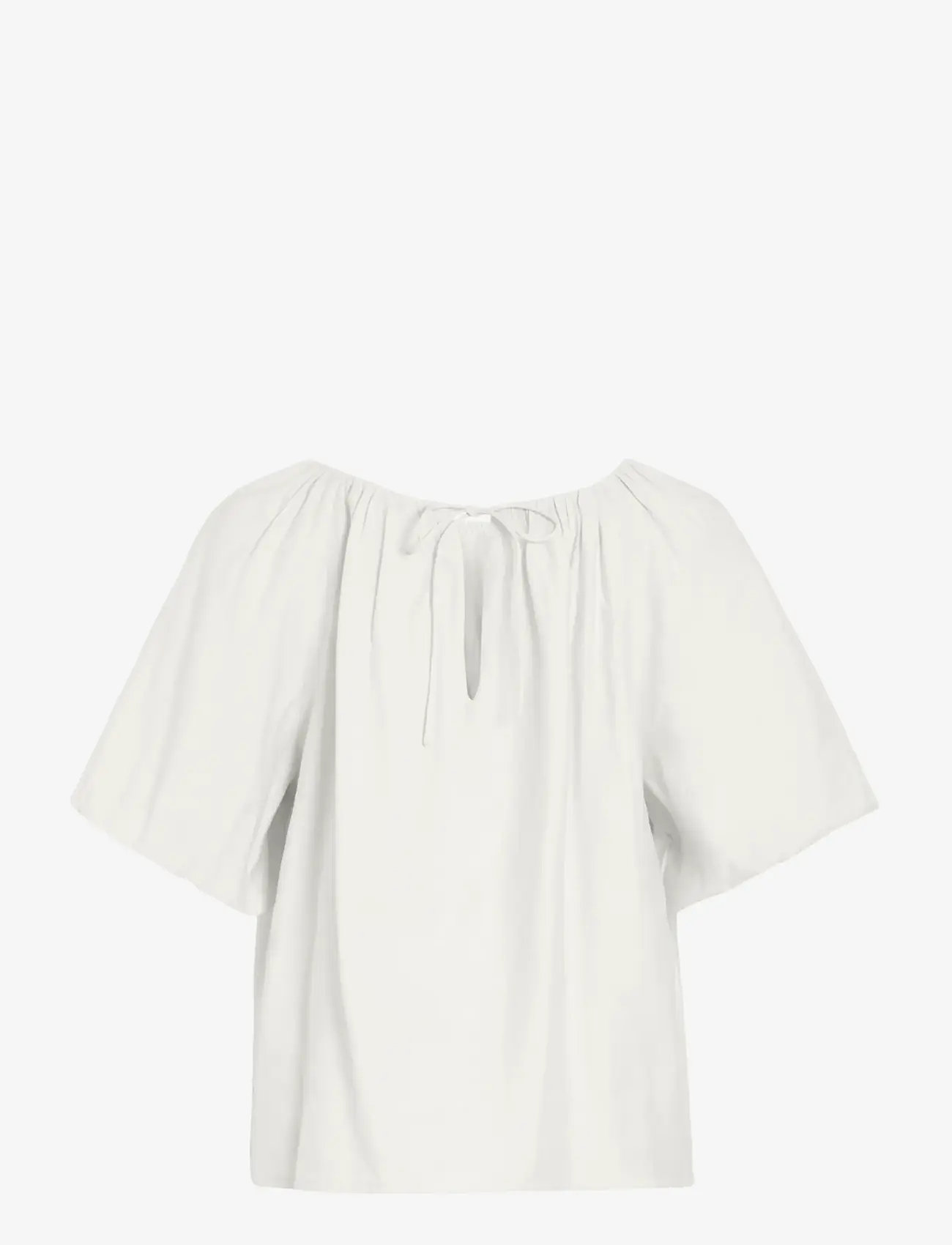 Vila - VIHEKLA BOAT NECK 2/4 TOP - kortærmede bluser - snow white - 1
