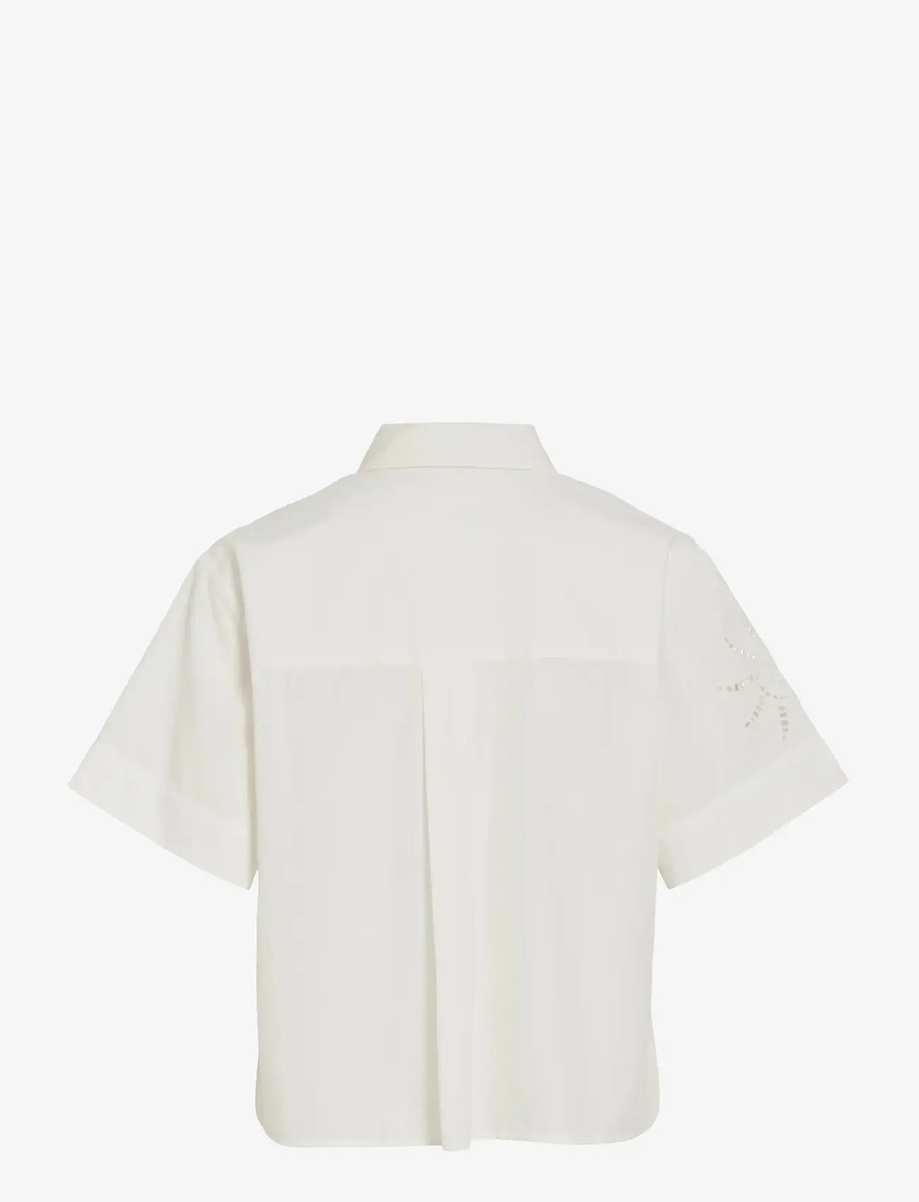 Vila - VILAYKI 2/4 SHIRT/BFS - lühikeste varrukatega särgid - snow white - 1