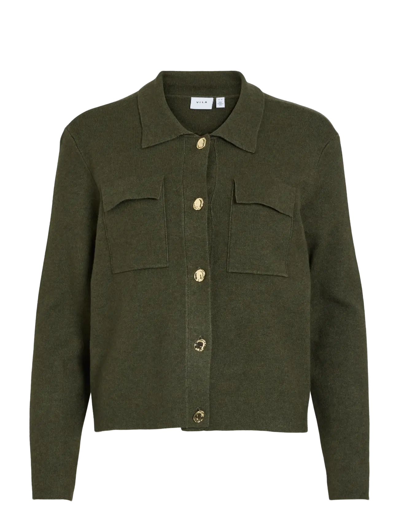 Vila Vigabe L/S Knit Jacket, XS, Jackets, Grün - Utility Frauen