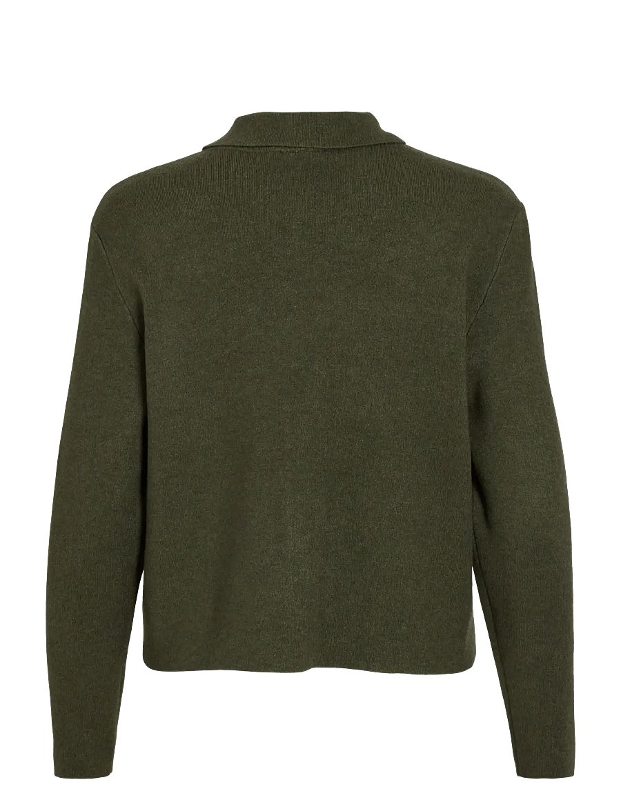 Vila - VIGABE L/S KNIT JACKET - forest night - 1