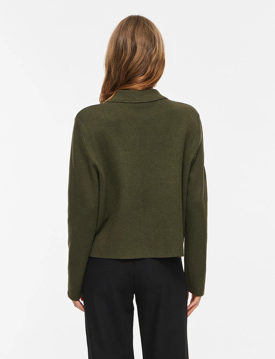 Vila - VIGABE L/S KNIT JACKET - forest night - 2