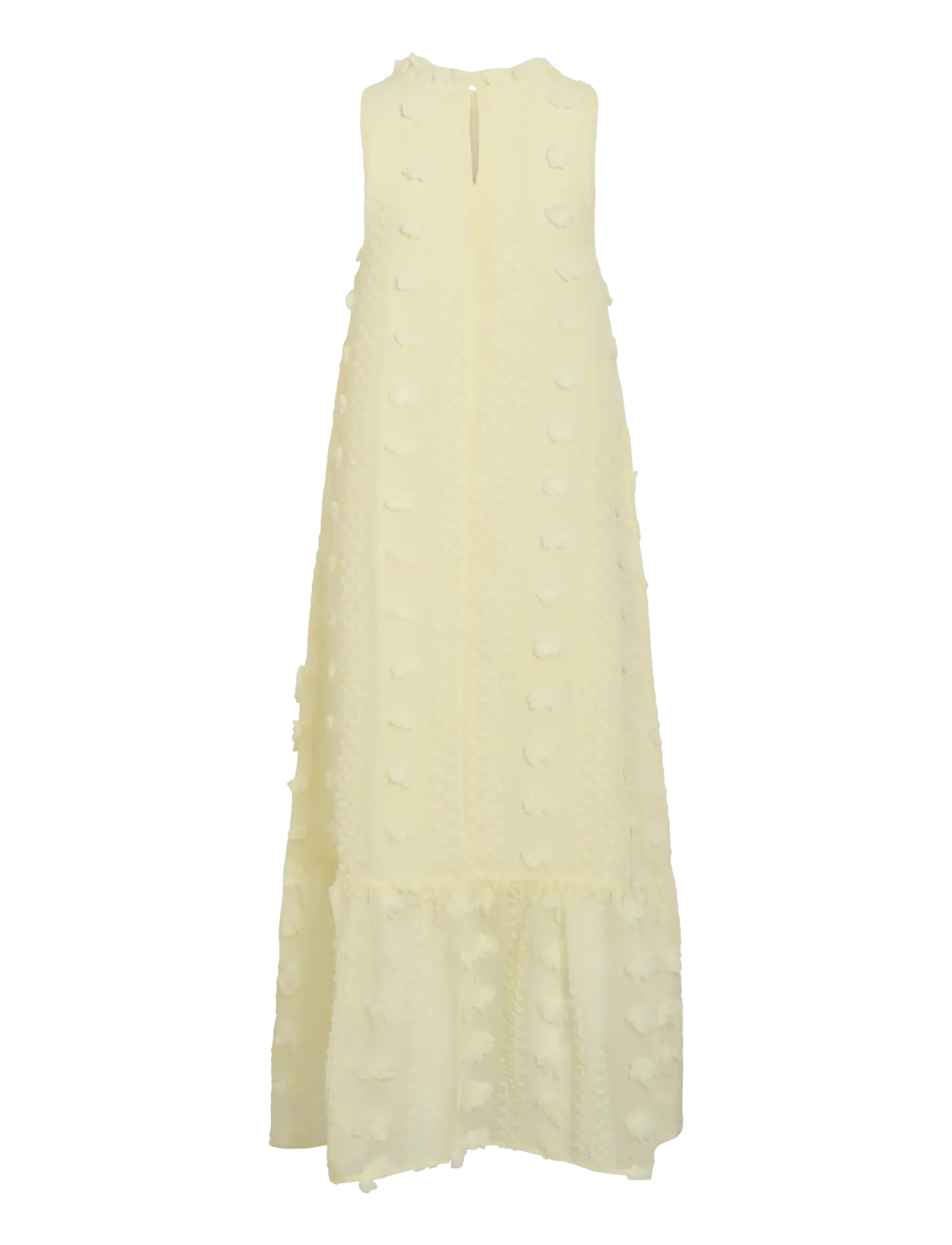 Vila - VIPALMA S/L O-NECK ANKLE DRESS/DC - aftenkjoler - pastel yellow - 1
