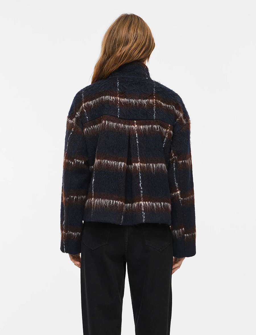 Vila - VIMELON L/S CHECK JACKET/BFS - navy blazer - 3