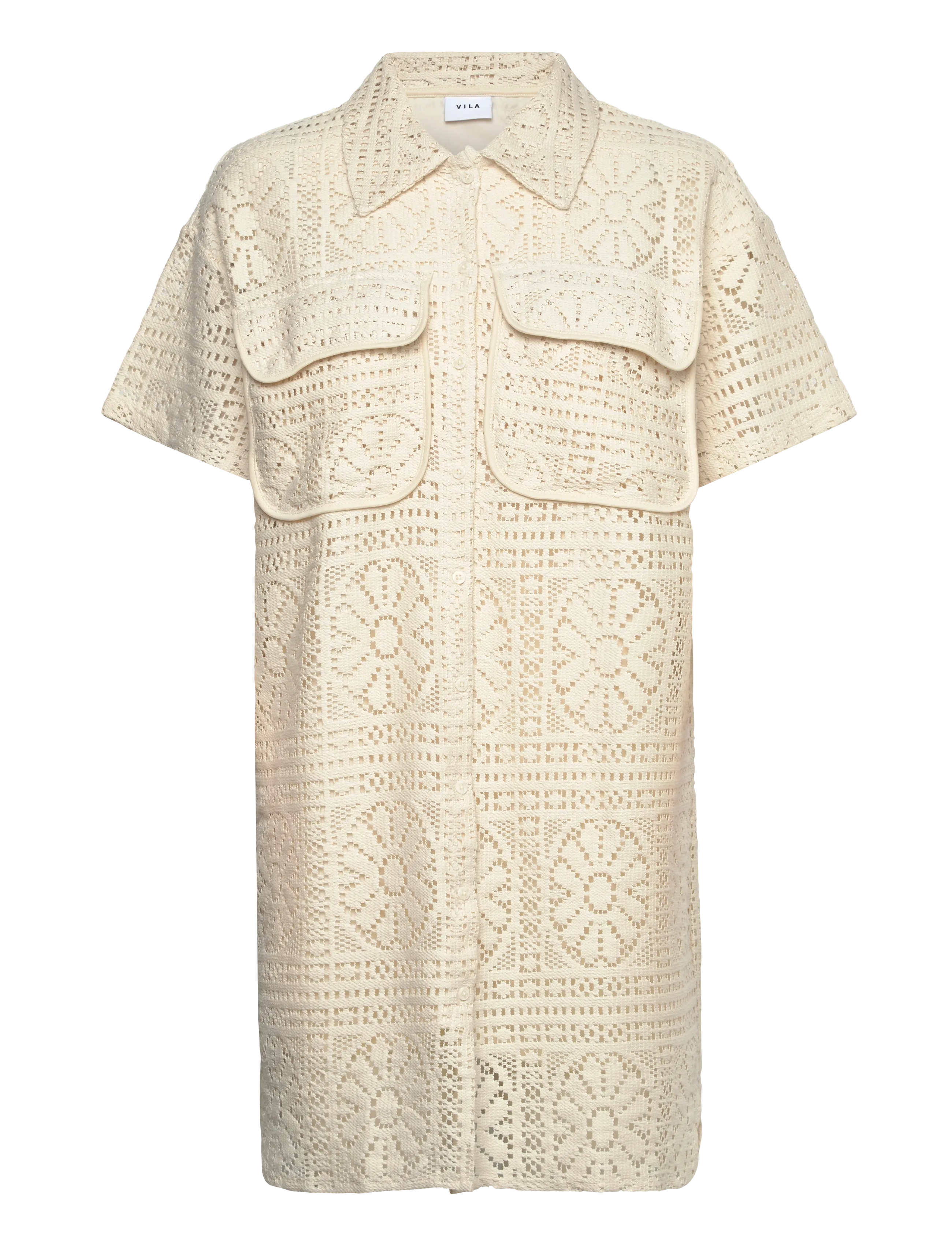 VILA Vimerinda 2/4 Kleid/Vol Cream - XL - Damen