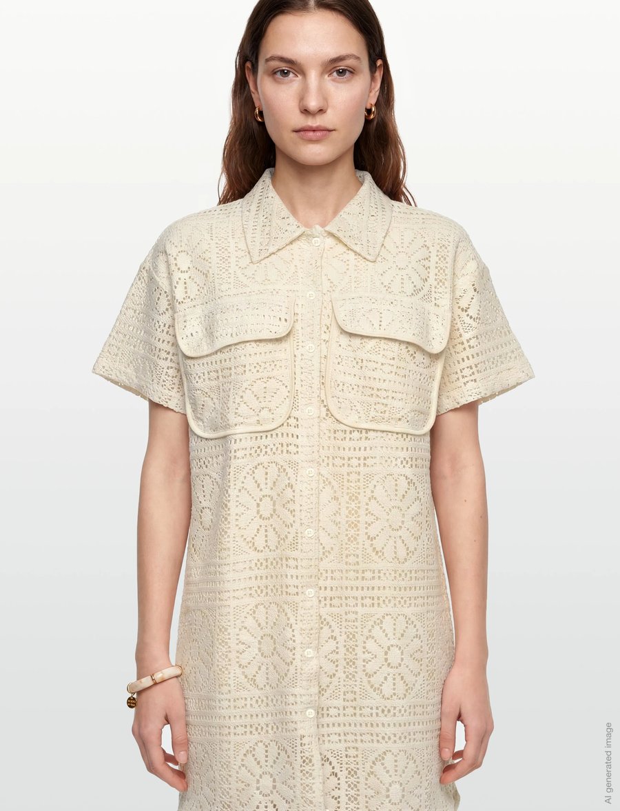 Vila - VIMERINDA 2/4 DRESS/VOL - hemdkleider - birch - 3
