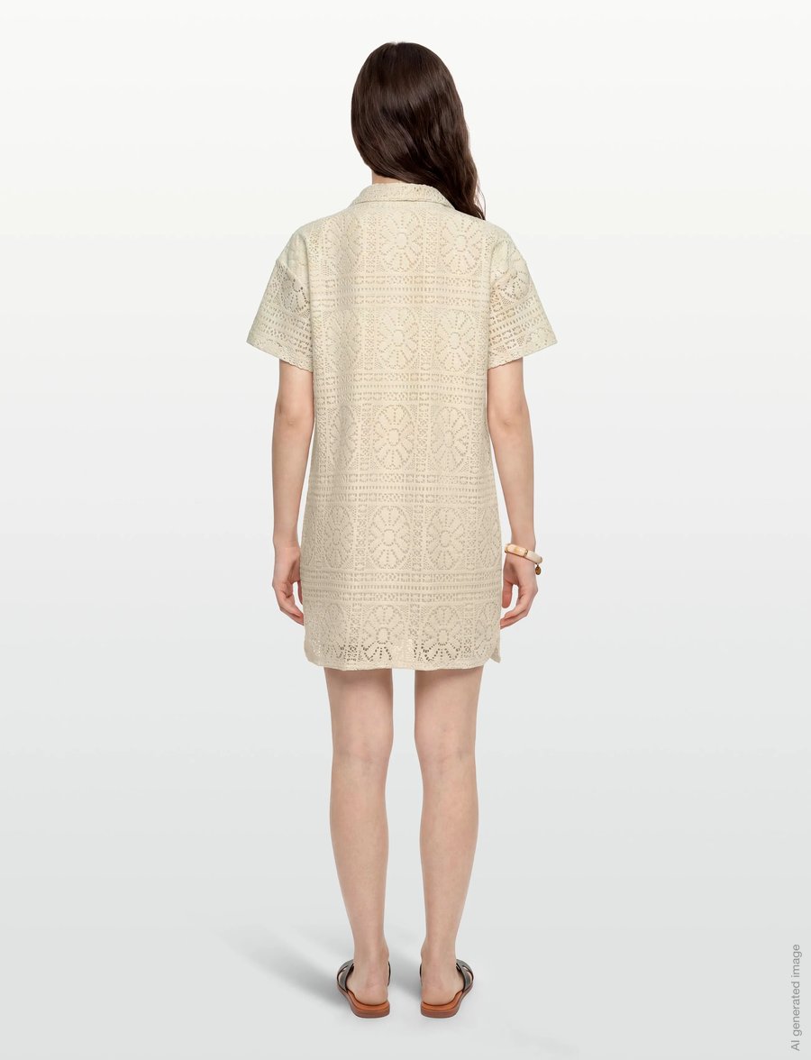 Vila - VIMERINDA 2/4 DRESS/VOL - hemdkleider - birch - 4