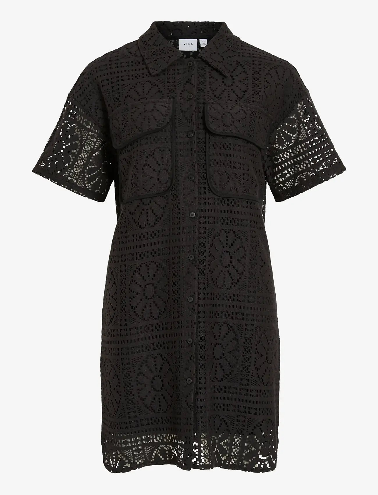 Vila - VIMERINDA 2/4 DRESS/VOL - skjortekjoler - black beauty - 0