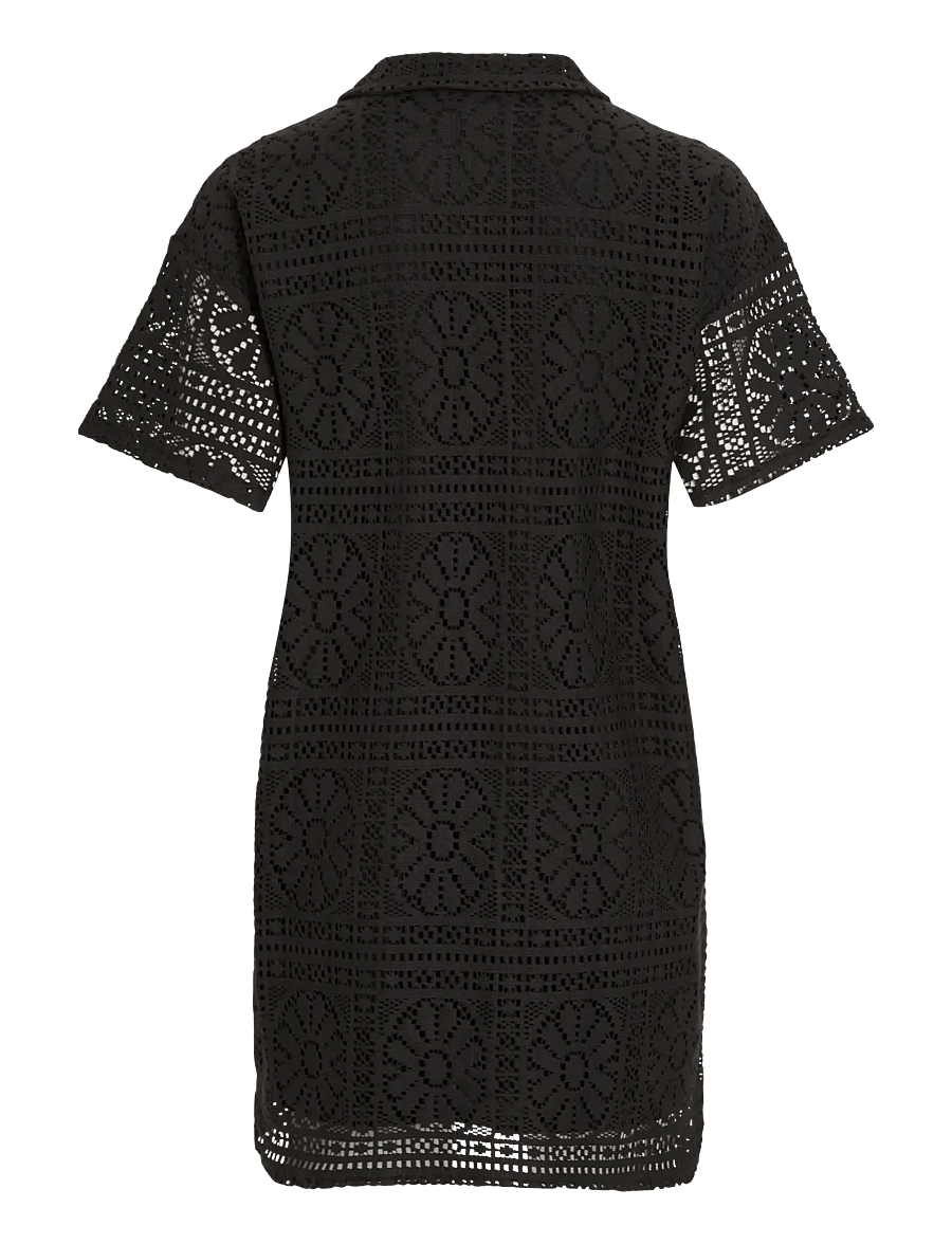 Vila - VIMERINDA 2/4 DRESS/VOL - hemdkleider - black beauty - 1