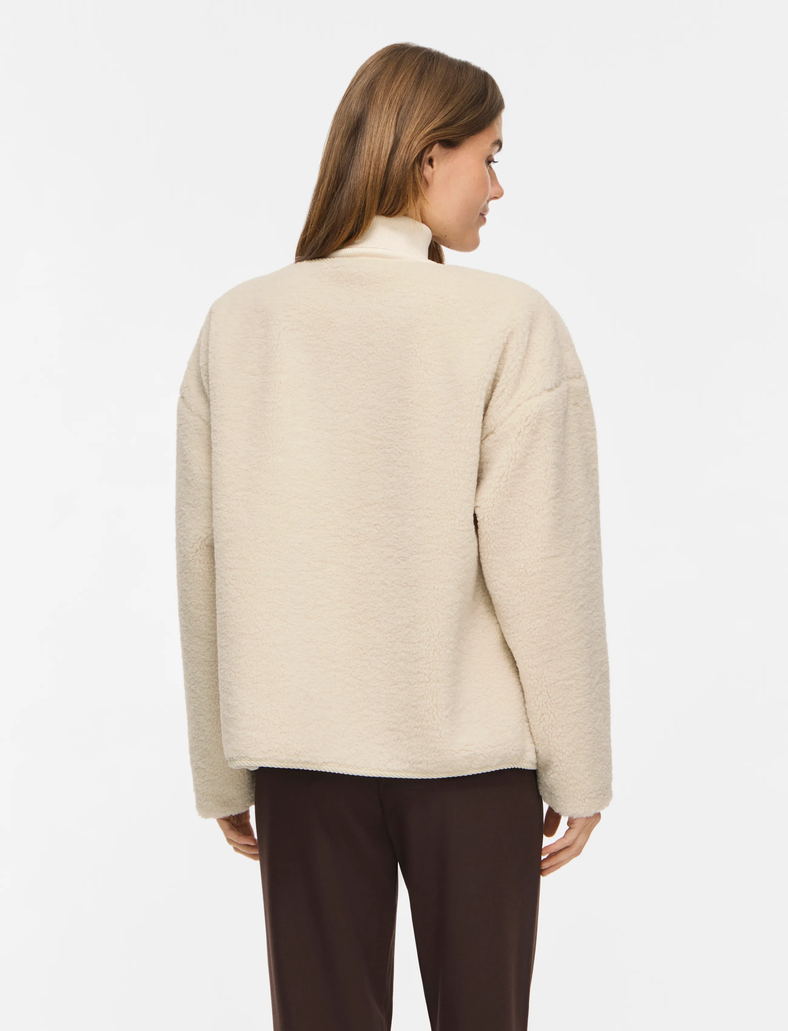 Vila - VILILLI L/S TEDDY JACKET/PB - birch - 3