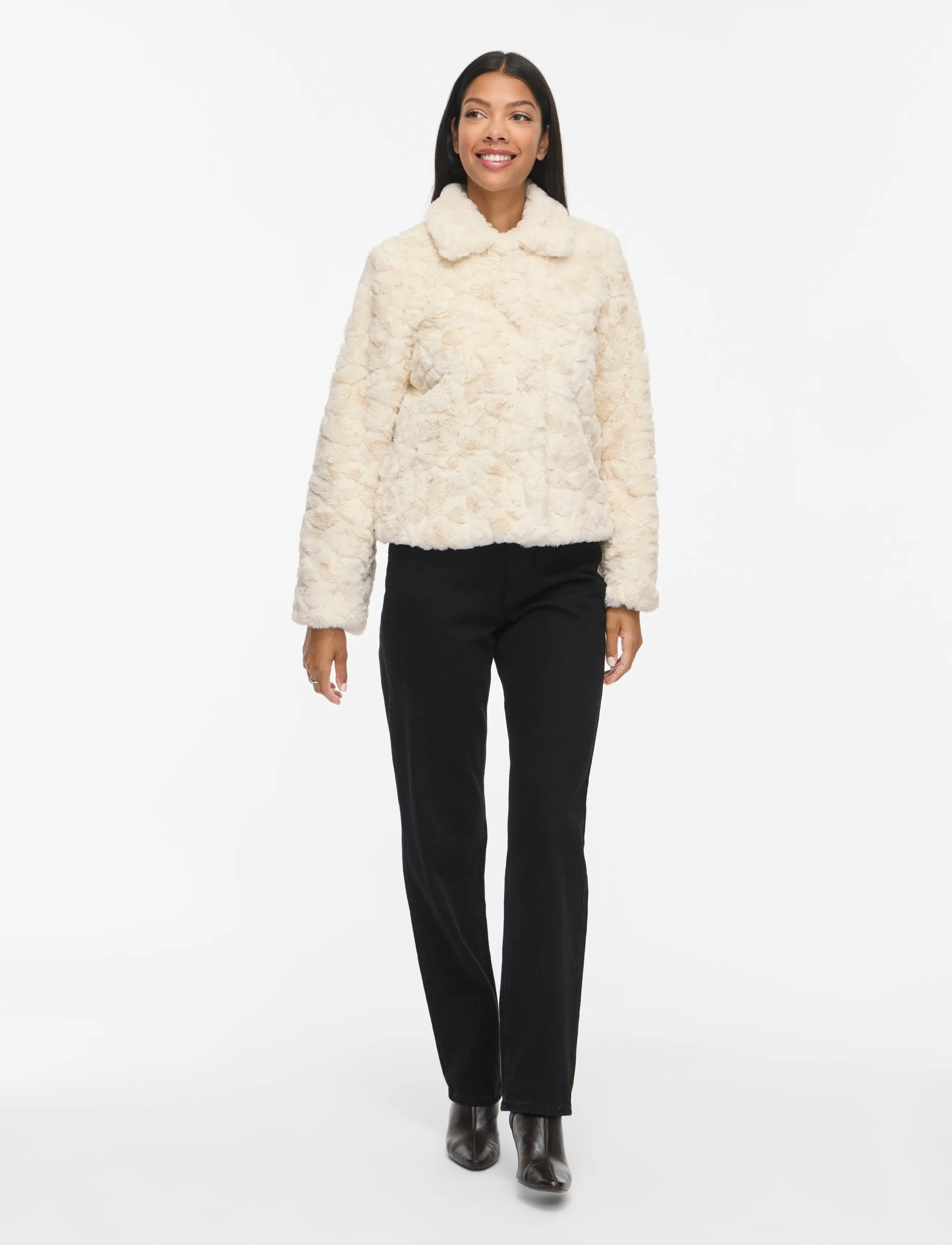 Vila - VIDORTE NEW L/S JACKET/PB - faux fur - birch - 4