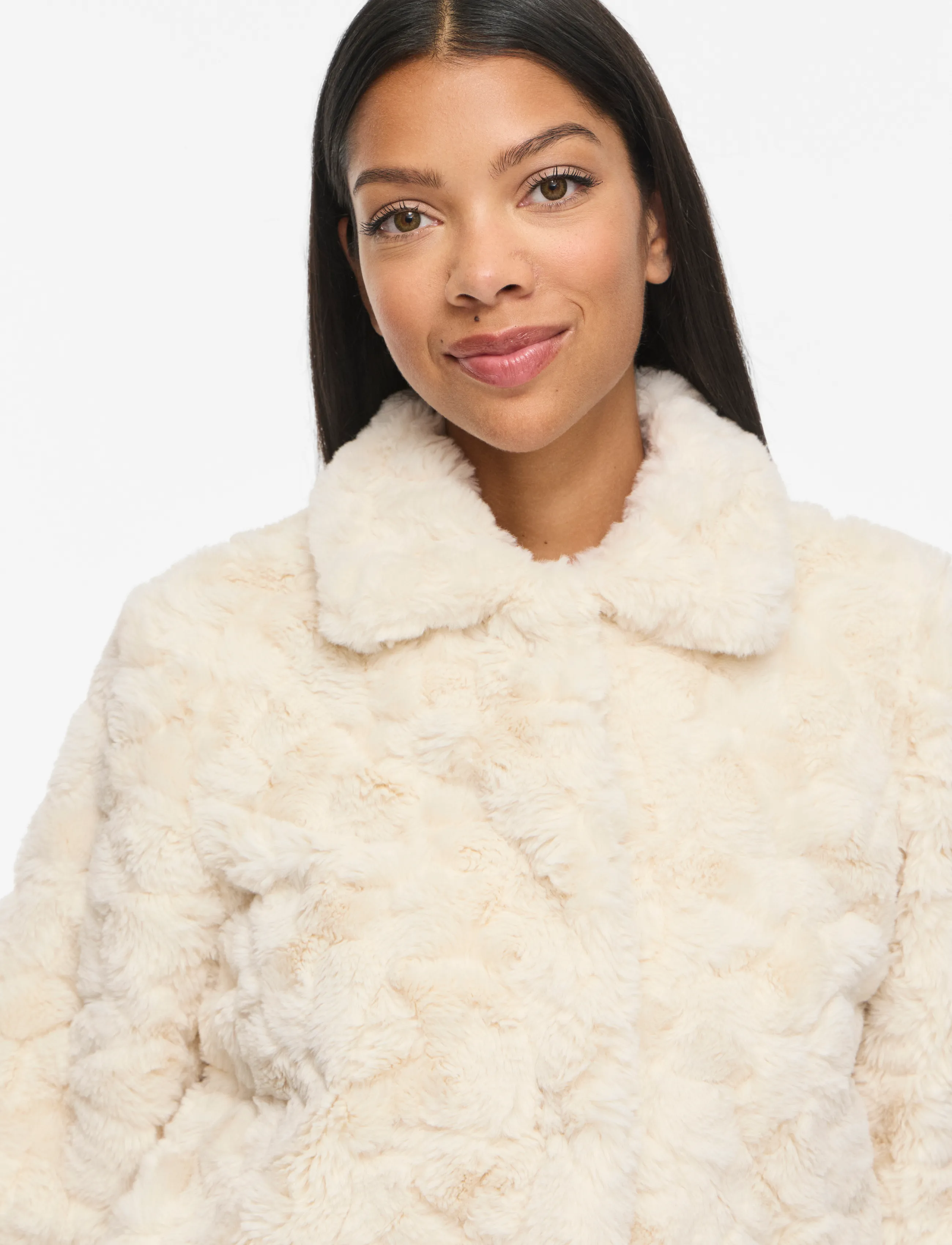 Vila - VIDORTE NEW L/S JACKET/PB - faux fur - birch - 5