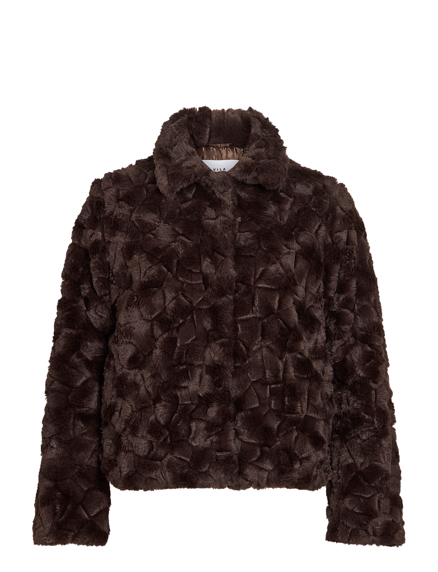 Vila - VIDORTE NEW L/S JACKET/PB - faux fur - coffee bean - 1