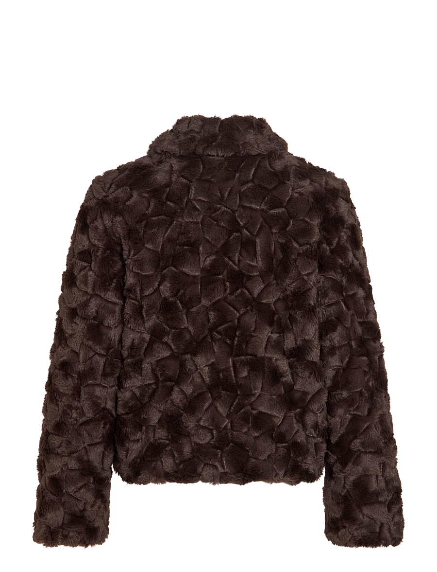 Vila - VIDORTE NEW L/S JACKET/PB - faux fur - coffee bean - 2