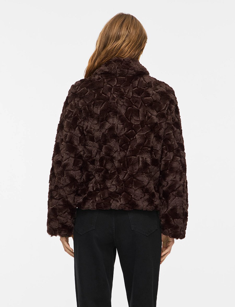 Vila - VIDORTE NEW L/S JACKET/PB - faux fur - coffee bean - 3