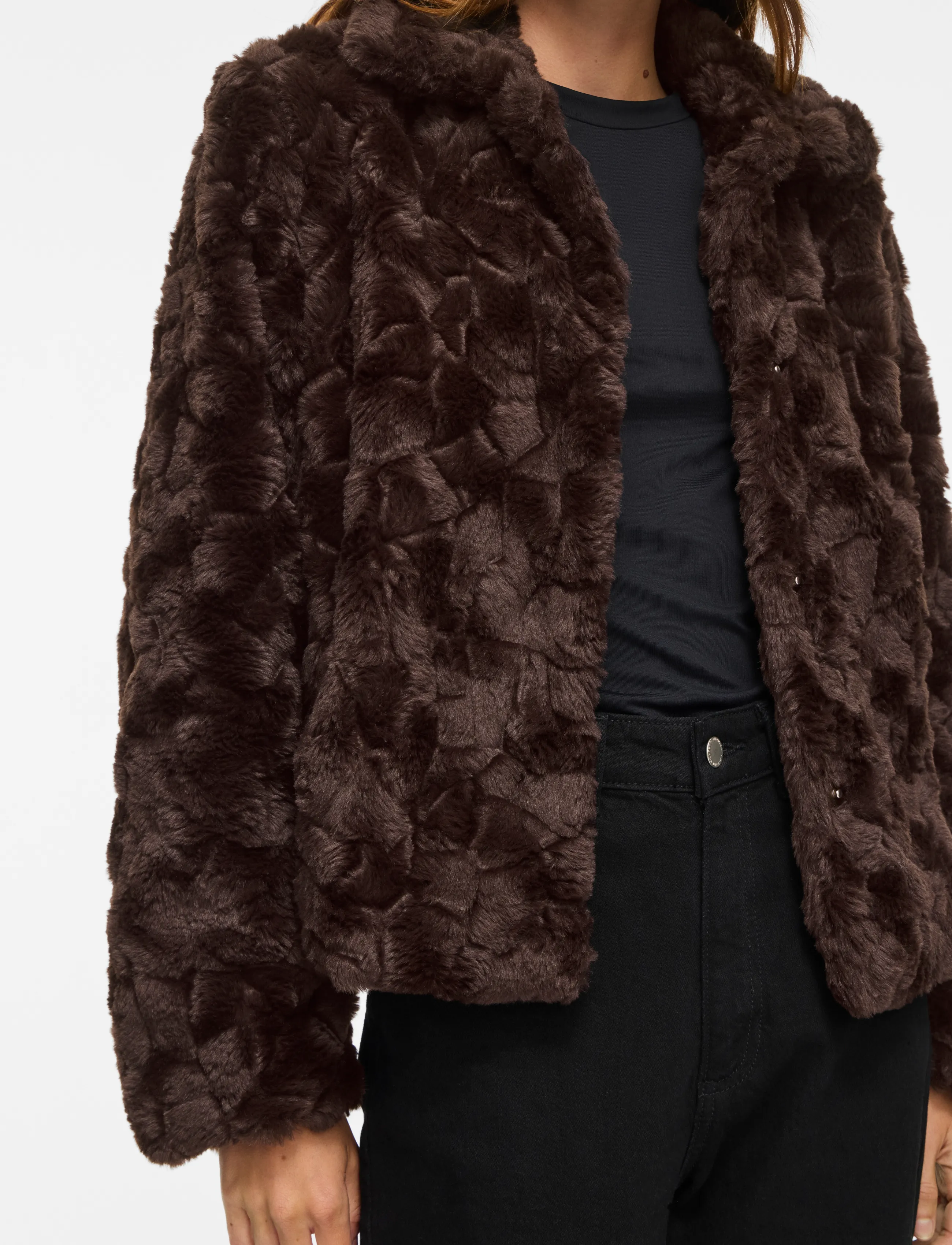 Vila - VIDORTE NEW L/S JACKET/PB - faux fur - coffee bean - 5