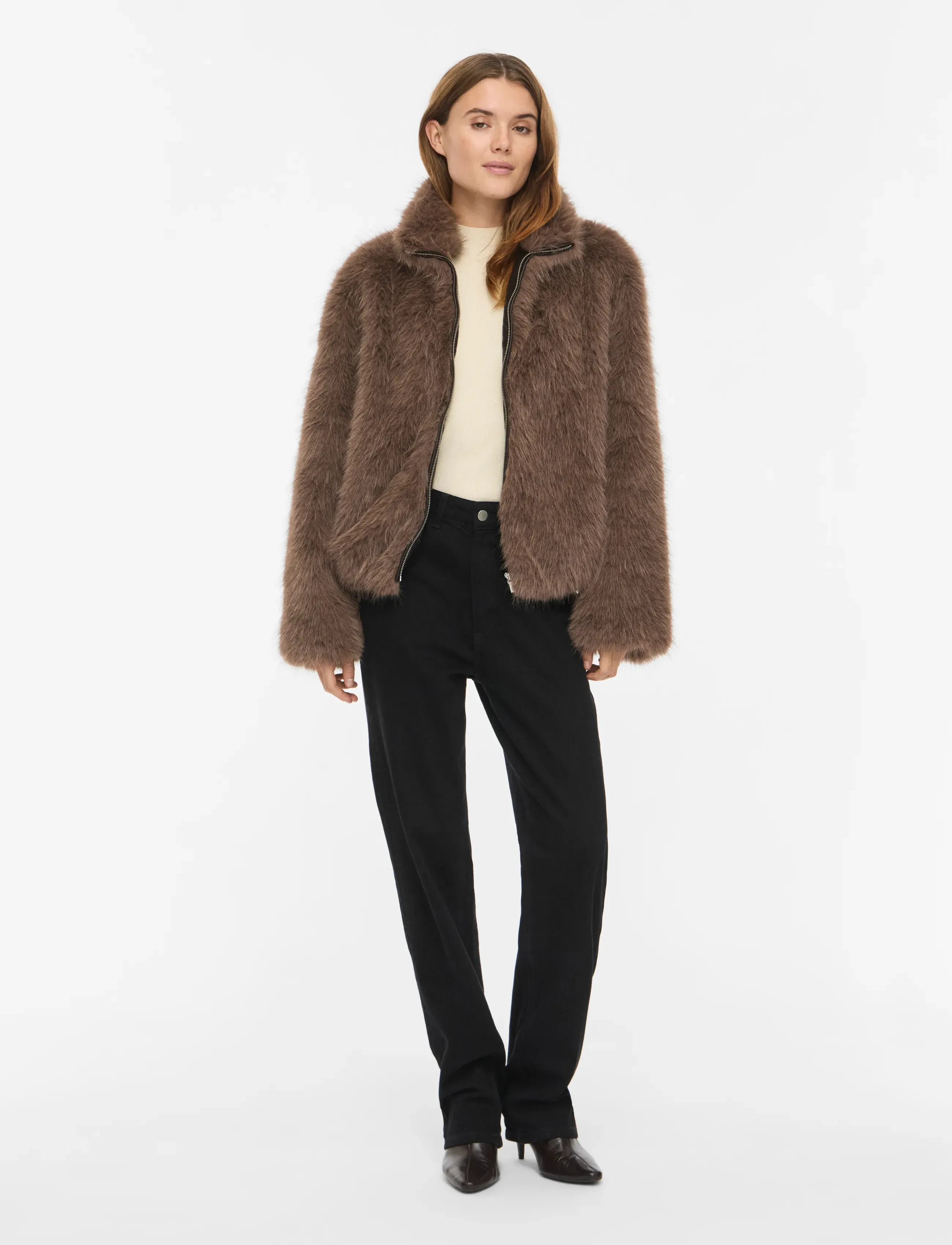 Vila VIMELTA L/S SHORT JACKET - Vila - FALCON / brown